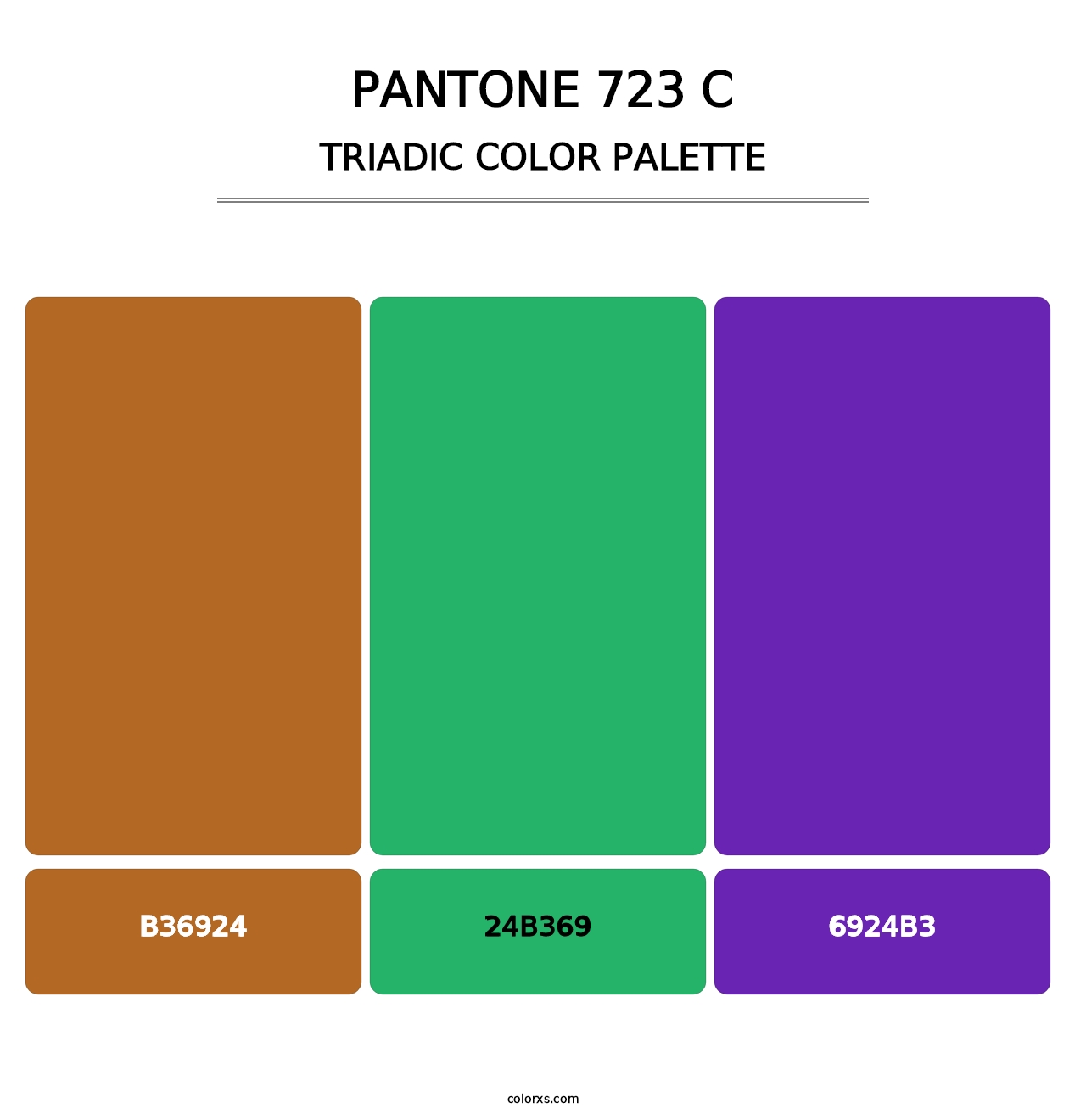 PANTONE 723 C - Triadic Color Palette
