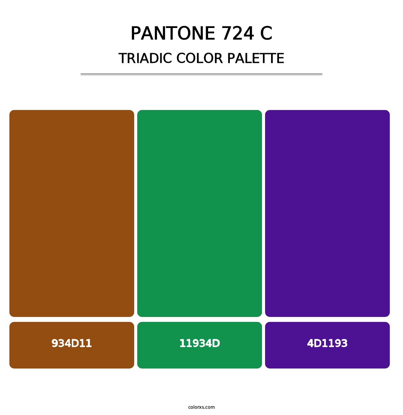 PANTONE 724 C - Triadic Color Palette