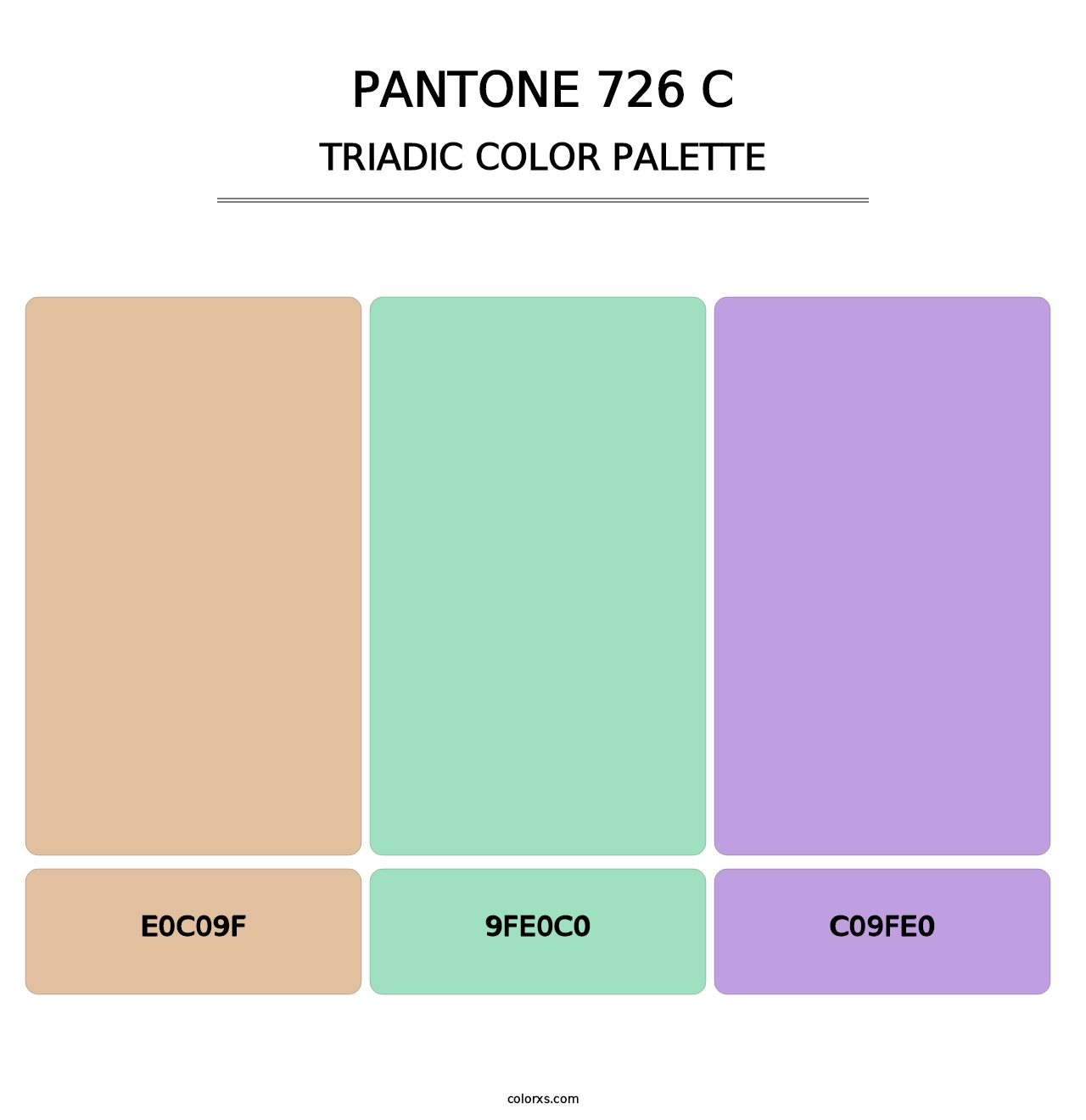 PANTONE 726 C - Triadic Color Palette