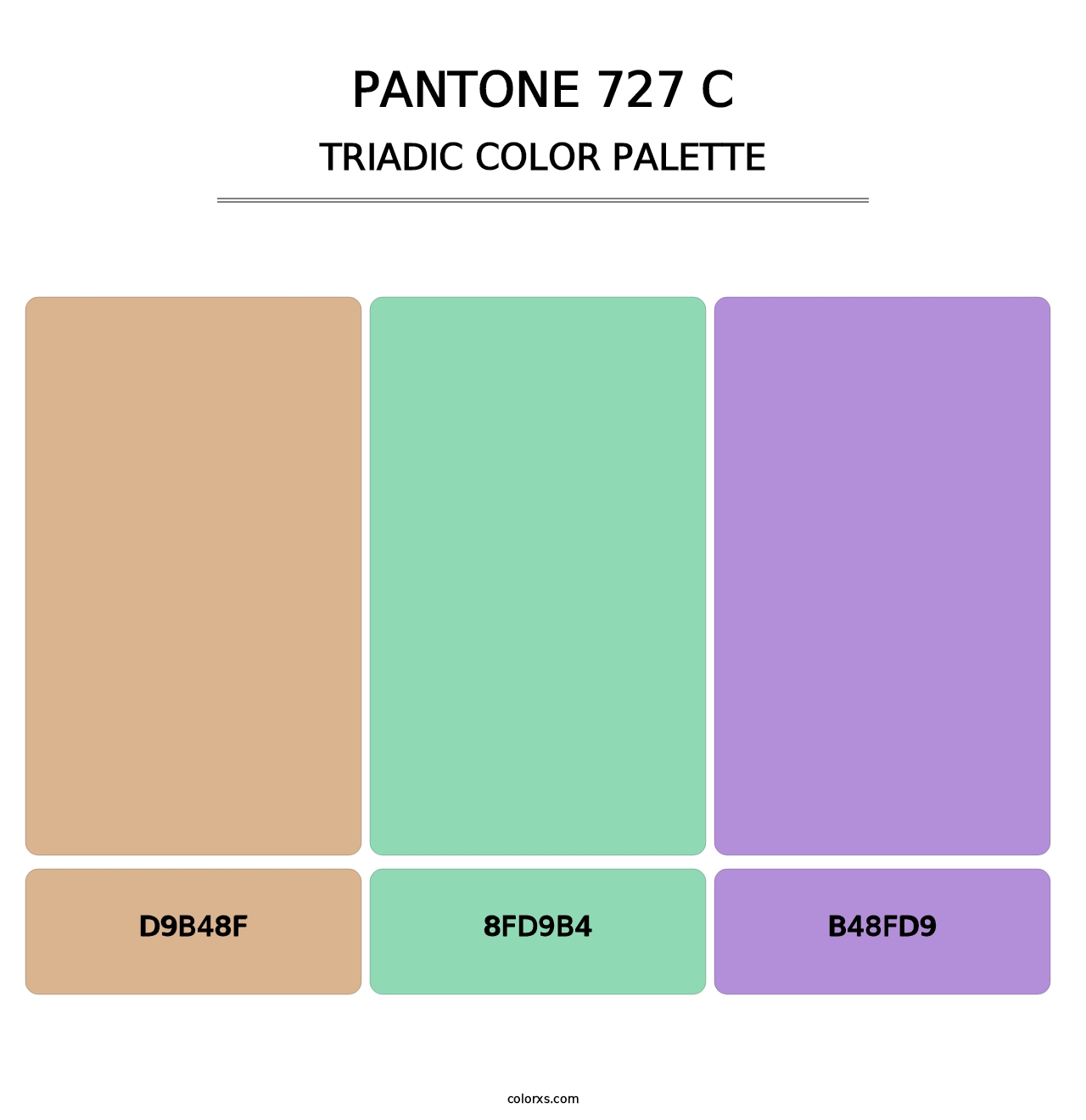 PANTONE 727 C - Triadic Color Palette