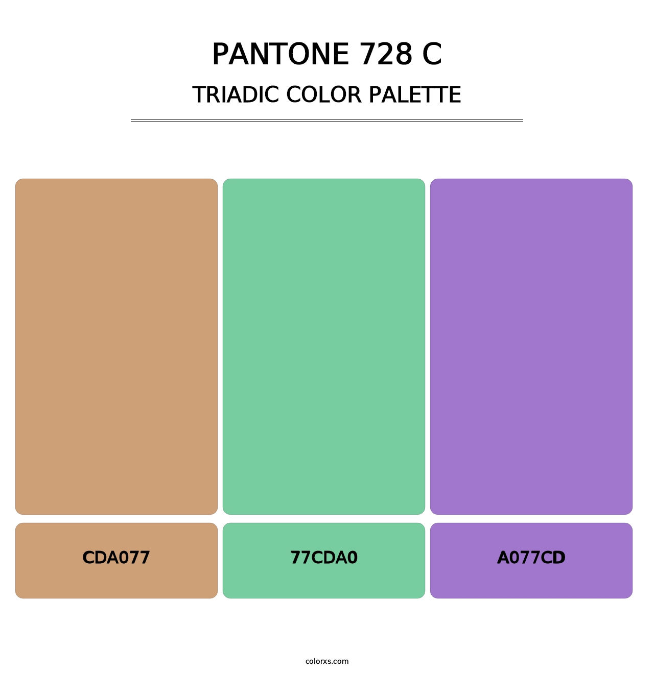 PANTONE 728 C - Triadic Color Palette
