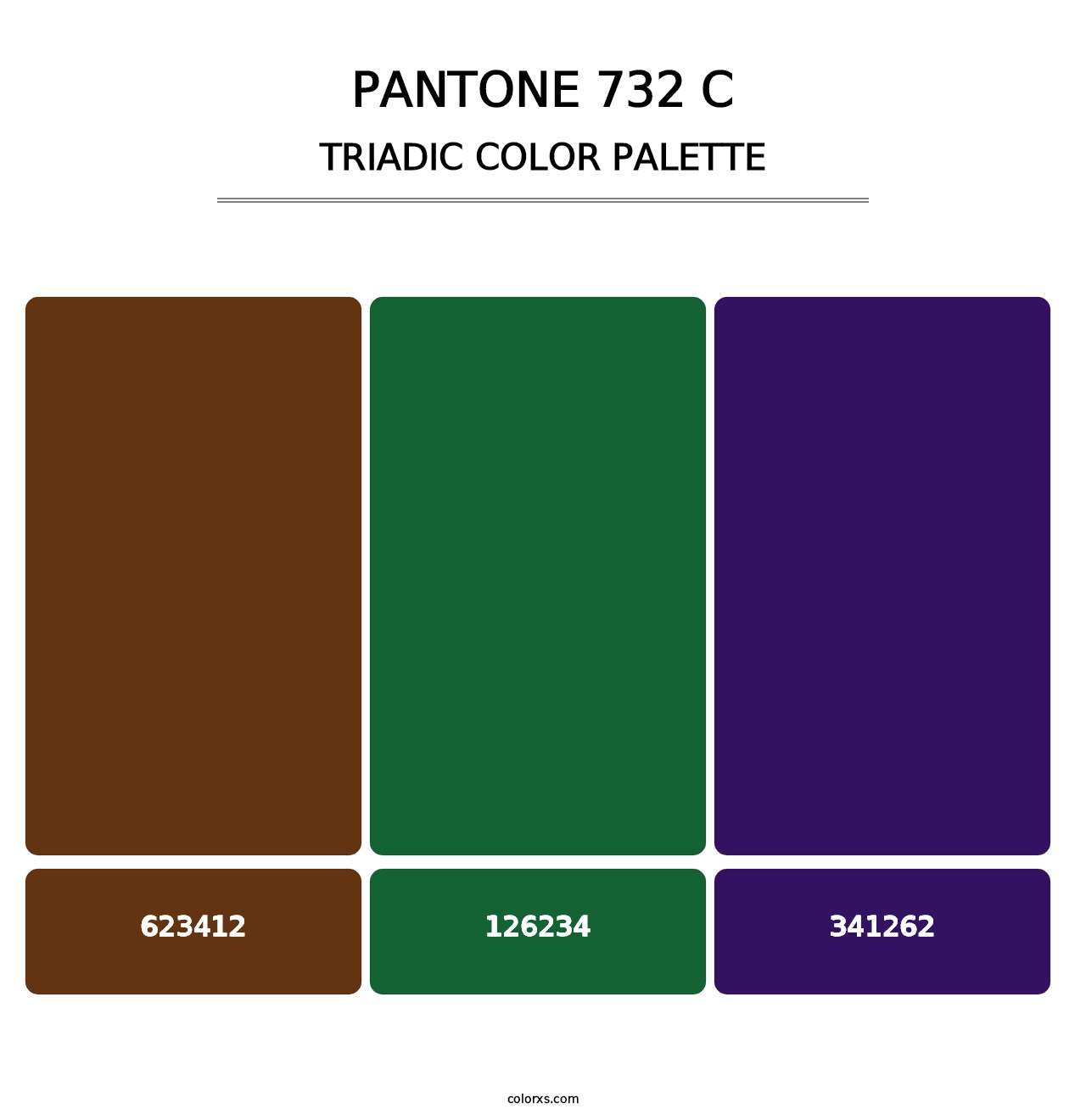 PANTONE 732 C - Triadic Color Palette