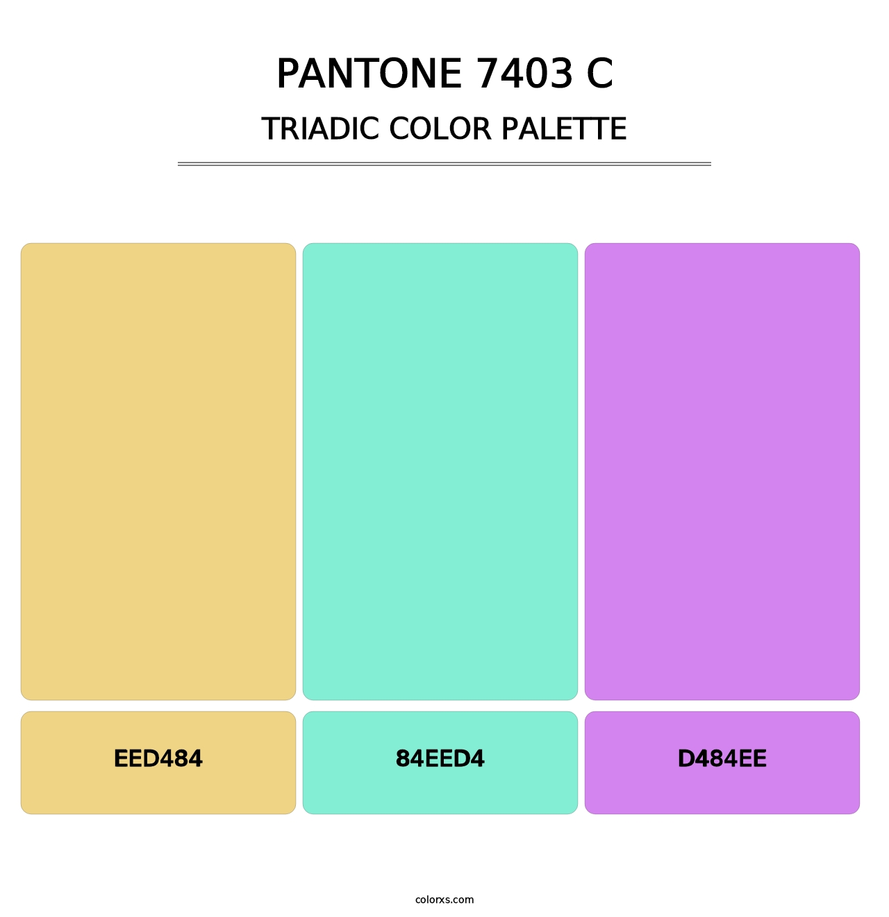 PANTONE 7403 C - Triadic Color Palette