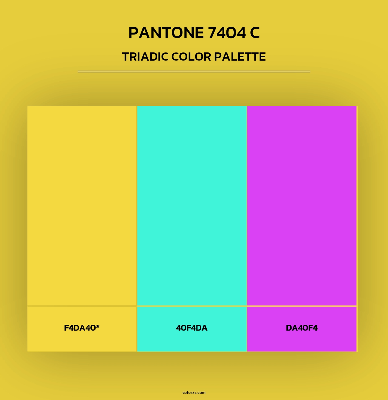PANTONE 7404 C - Triadic Color Palette