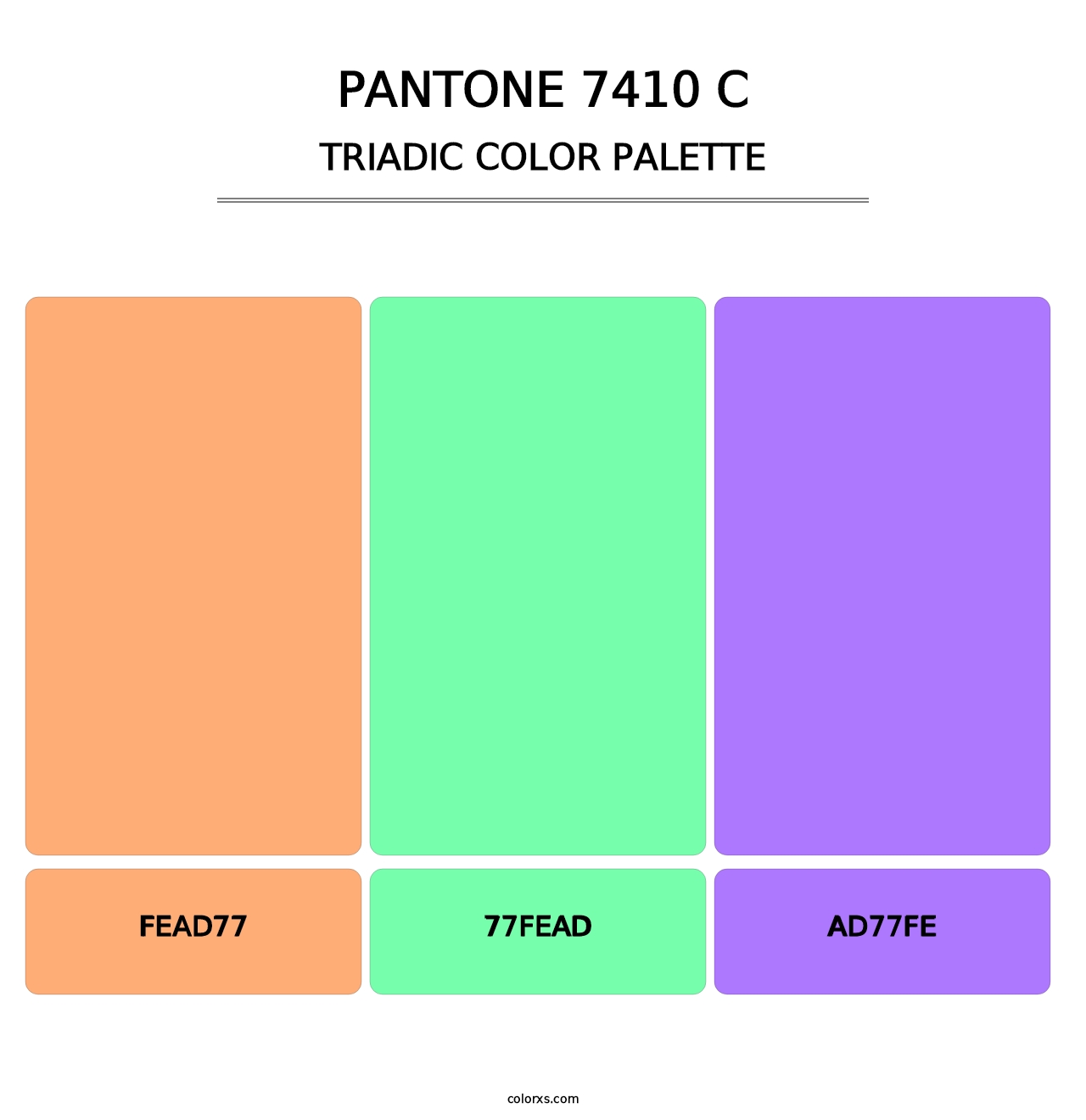 PANTONE 7410 C - Triadic Color Palette