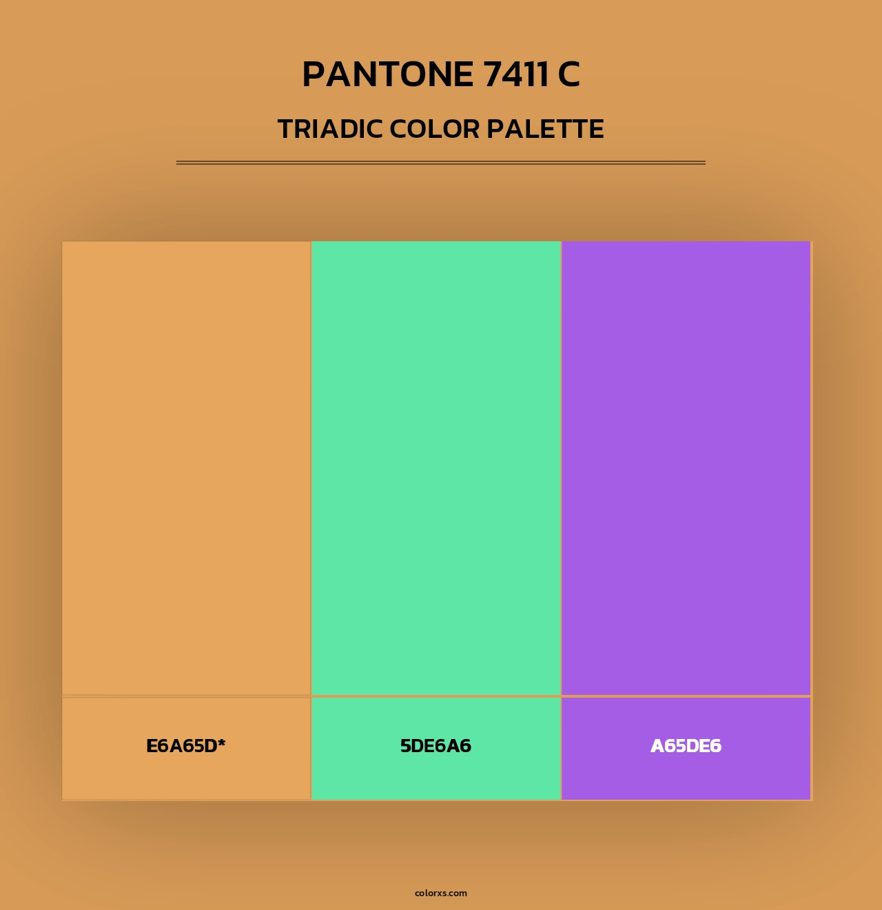 PANTONE 7411 C - Triadic Color Palette