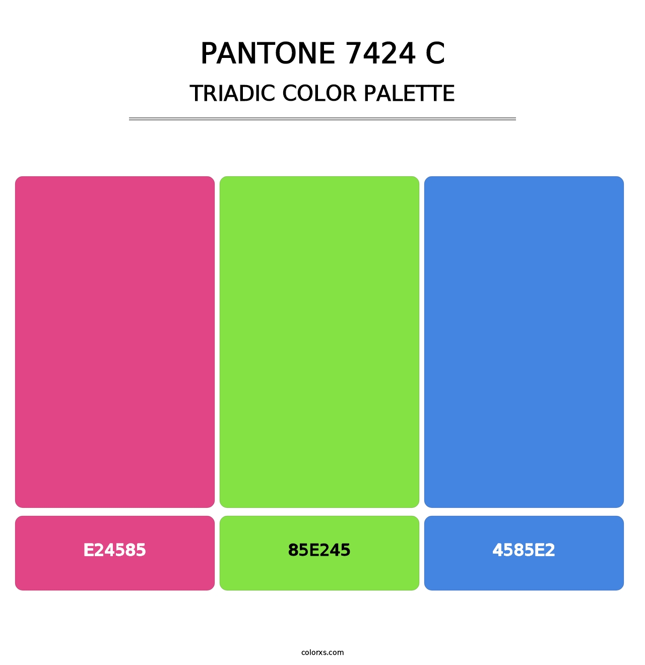 PANTONE 7424 C - Triadic Color Palette