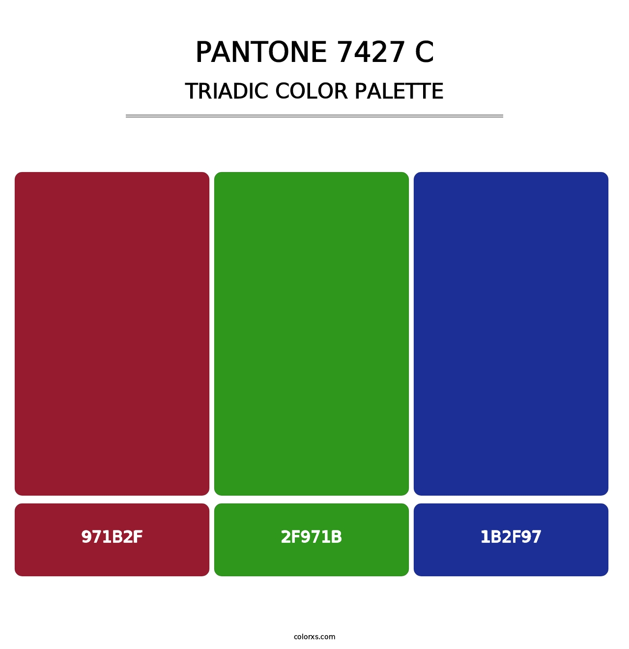 PANTONE 7427 C - Triadic Color Palette