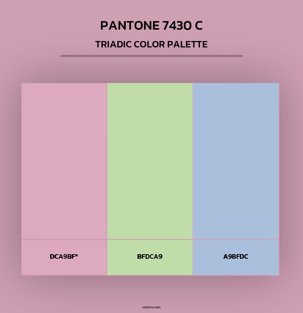 PANTONE 7430 C - Triadic Color Palette