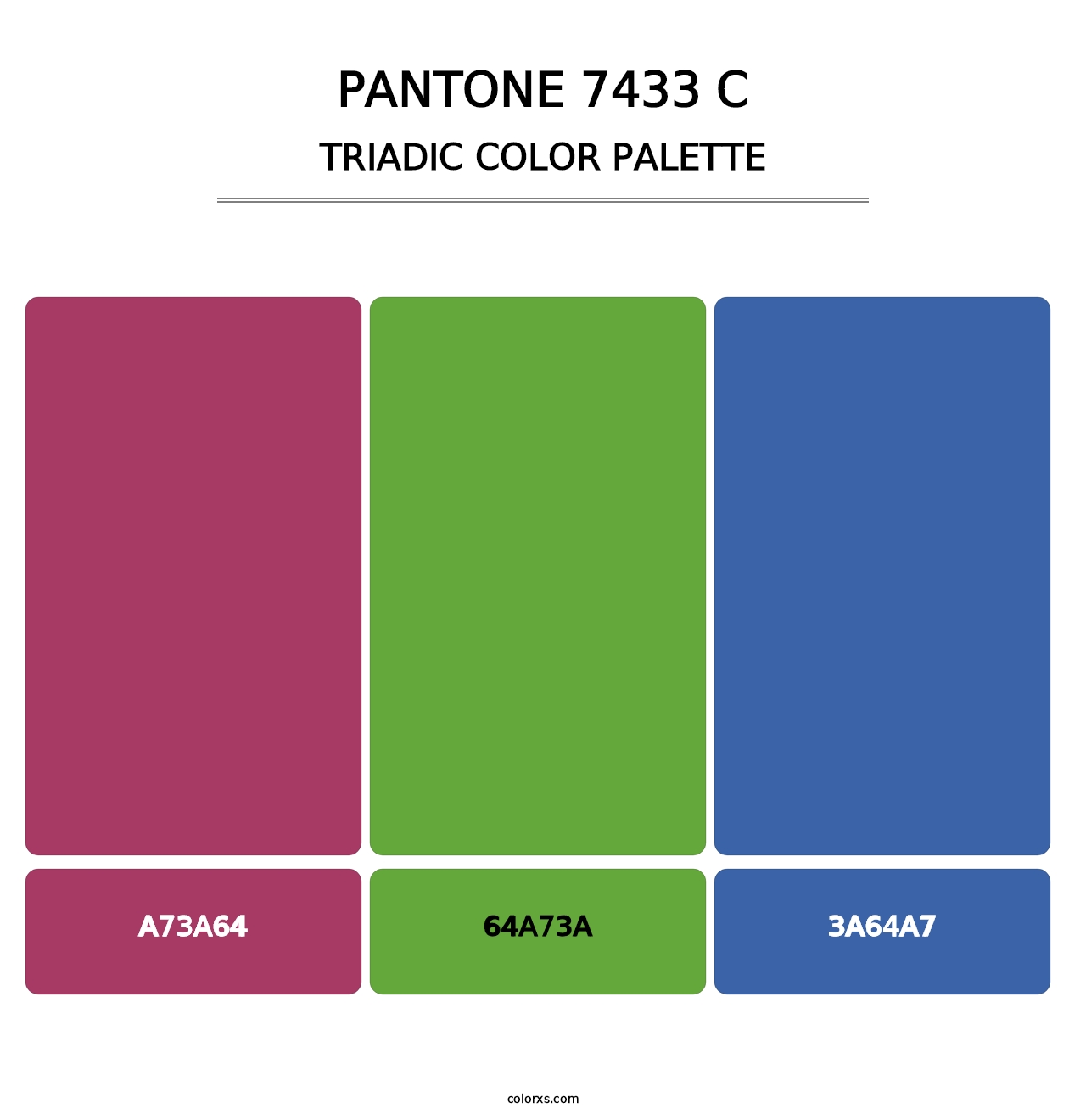 PANTONE 7433 C - Triadic Color Palette