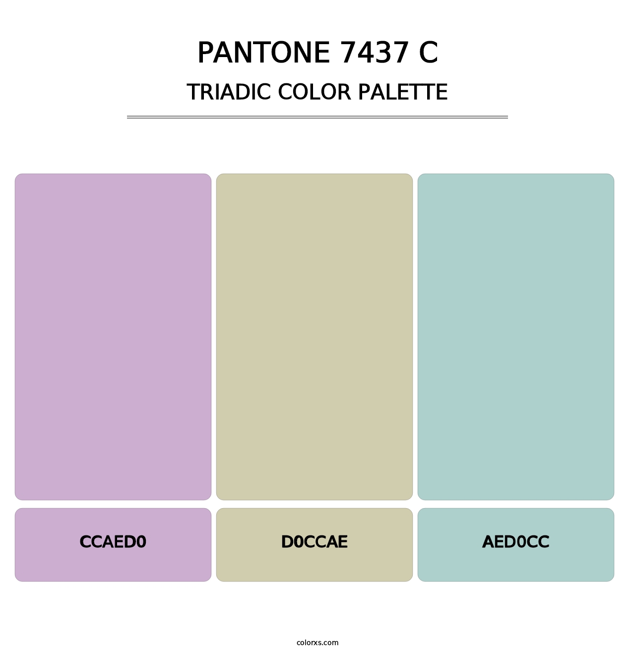 PANTONE 7437 C - Triadic Color Palette