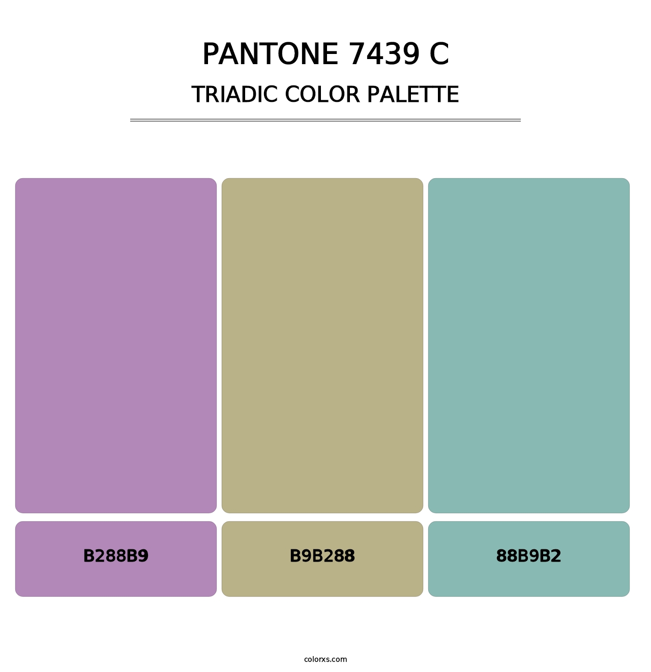 PANTONE 7439 C - Triadic Color Palette