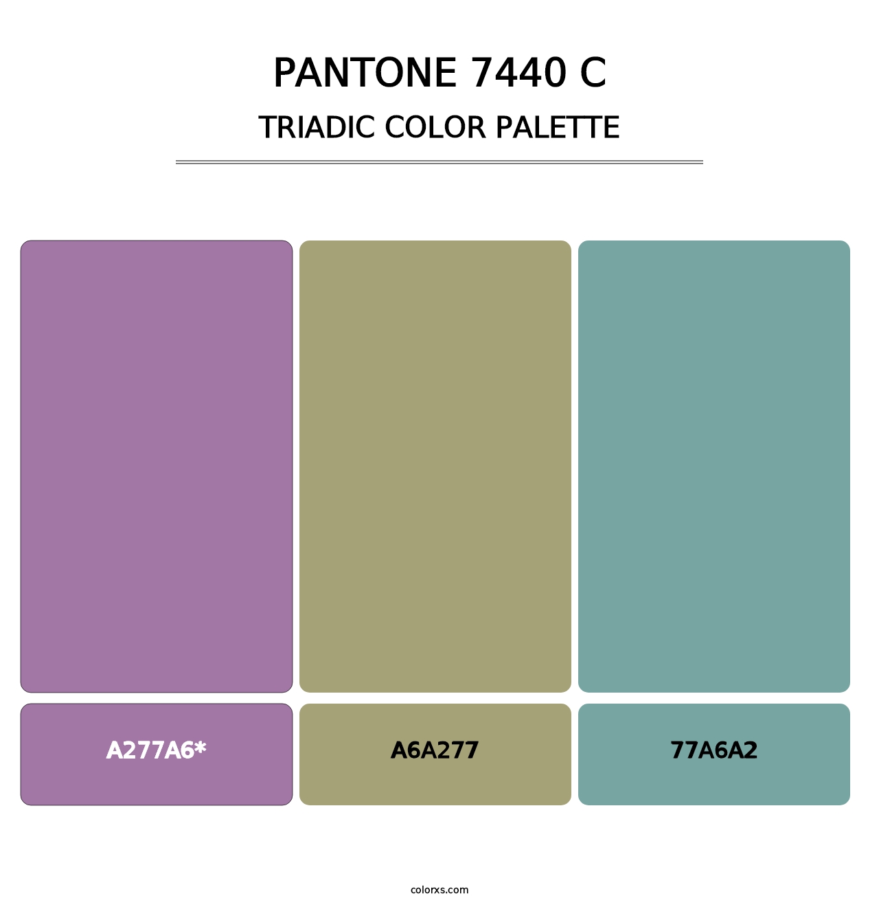 PANTONE 7440 C - Triadic Color Palette