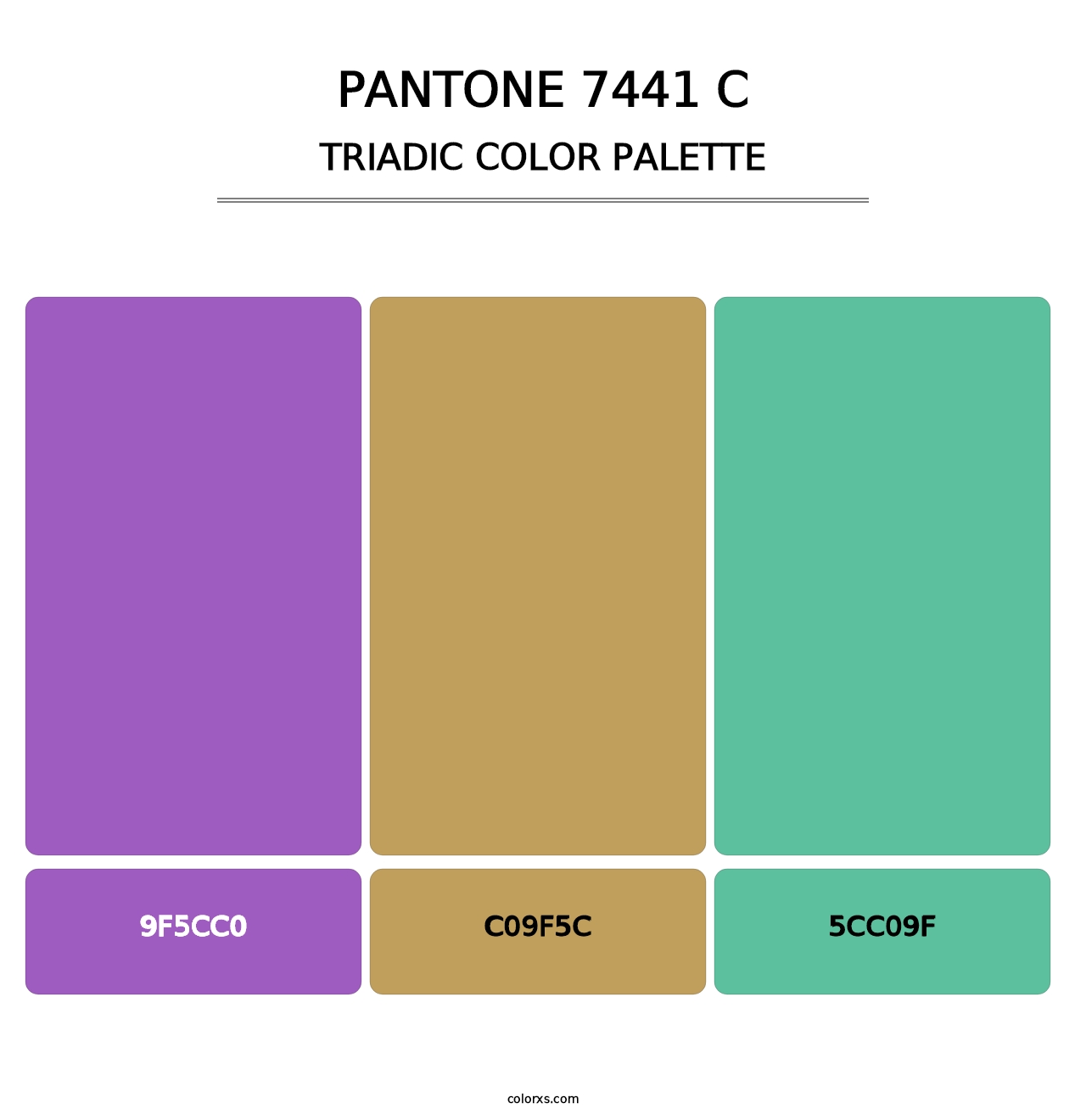 PANTONE 7441 C - Triadic Color Palette