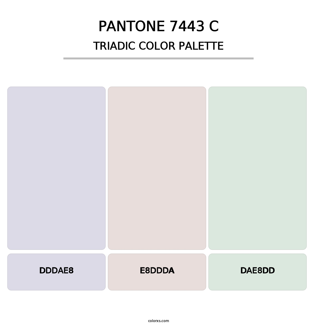 PANTONE 7443 C - Triadic Color Palette