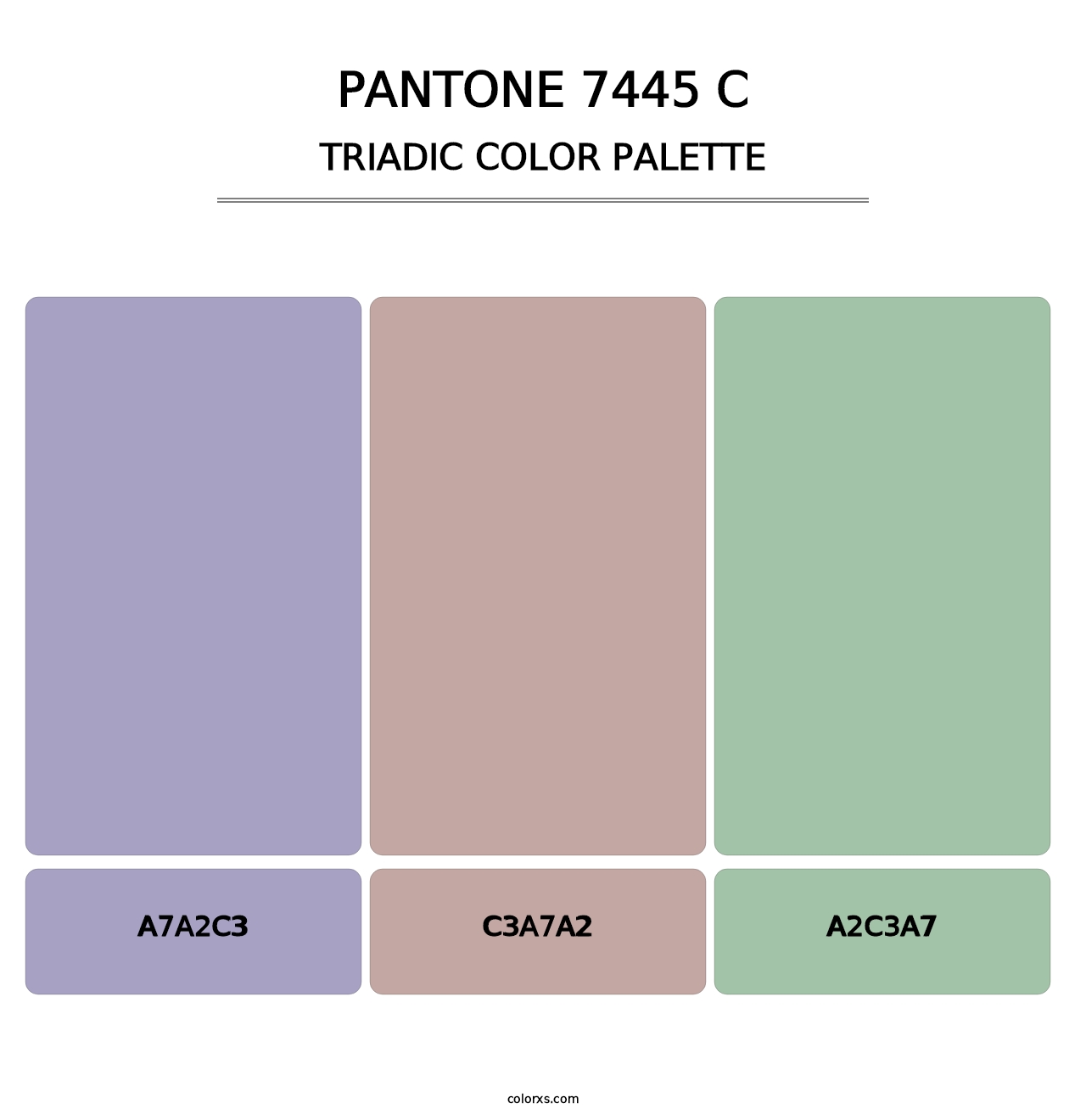 PANTONE 7445 C - Triadic Color Palette