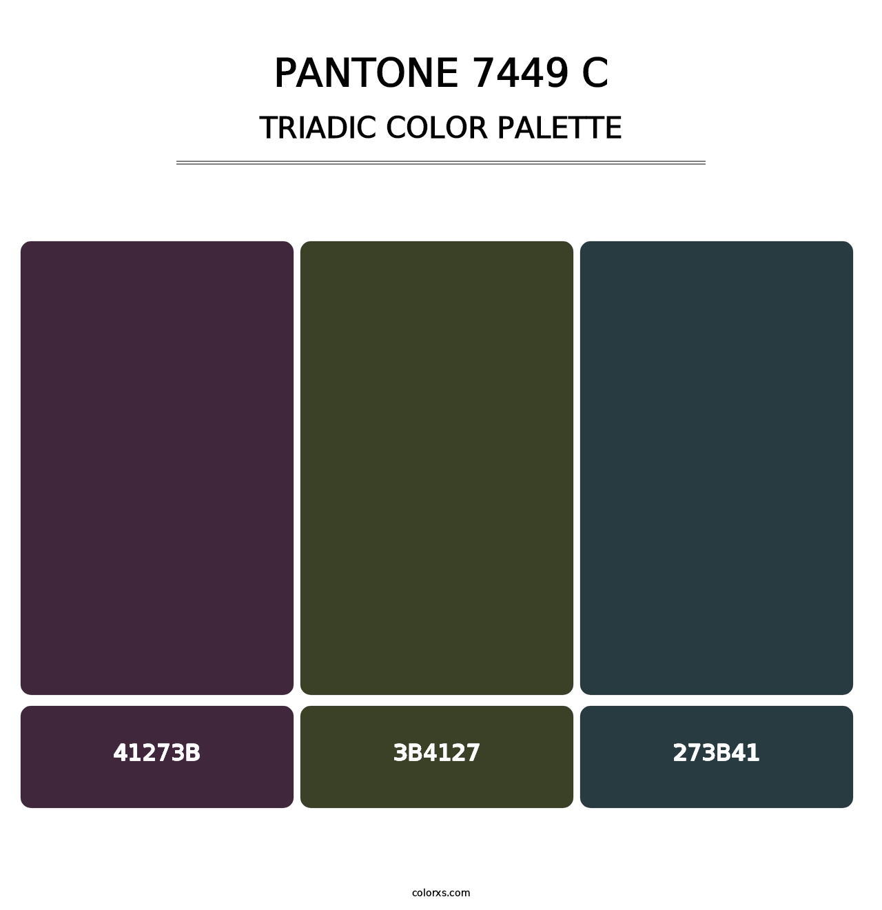 PANTONE 7449 C - Triadic Color Palette