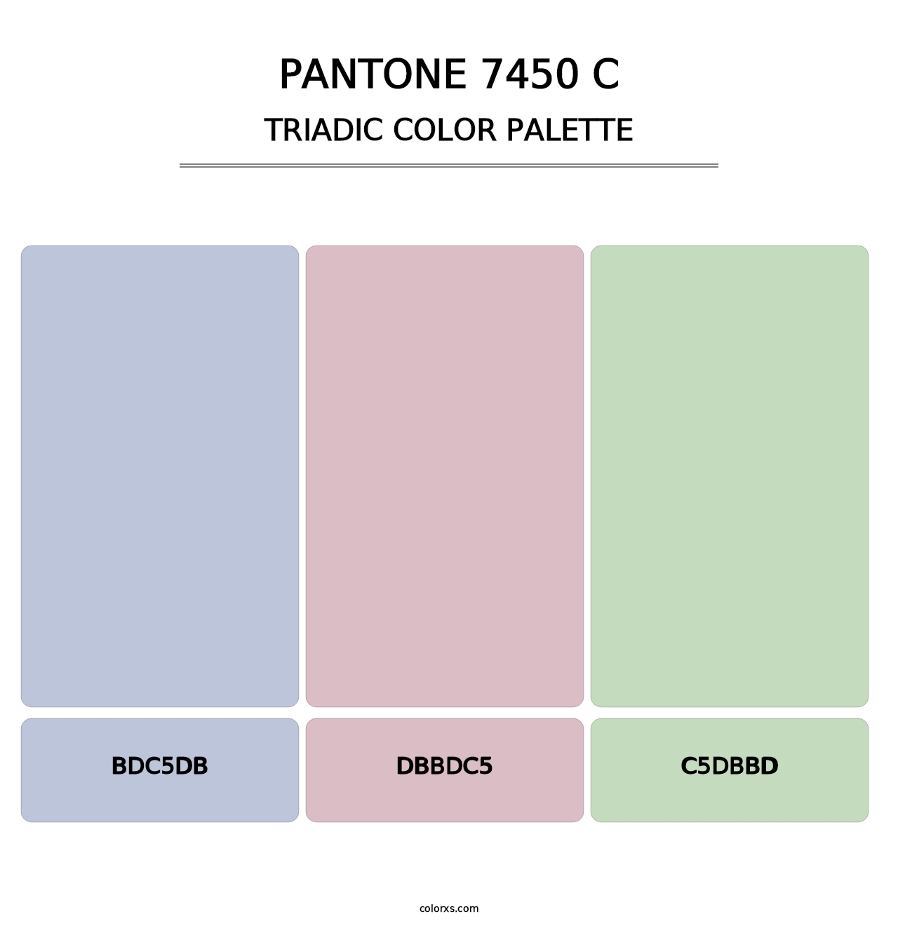 PANTONE 7450 C - Triadic Color Palette