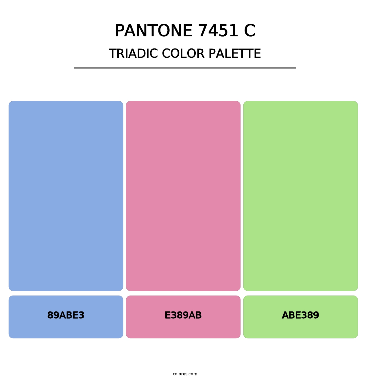 PANTONE 7451 C - Triadic Color Palette