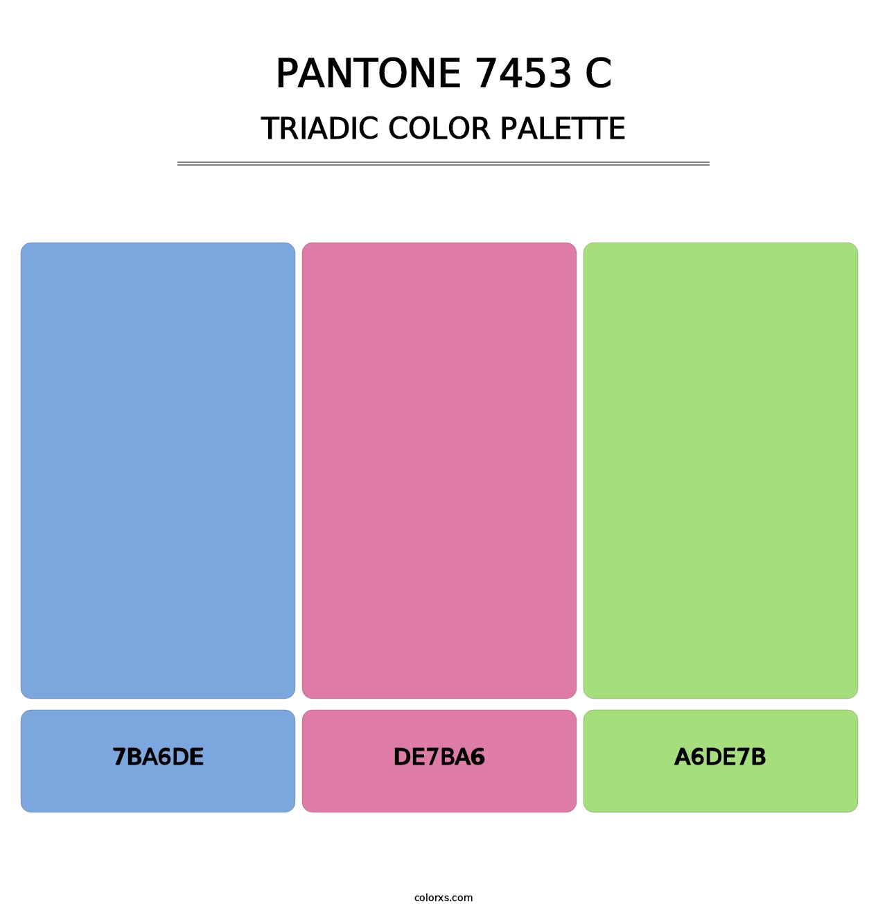 PANTONE 7453 C - Triadic Color Palette