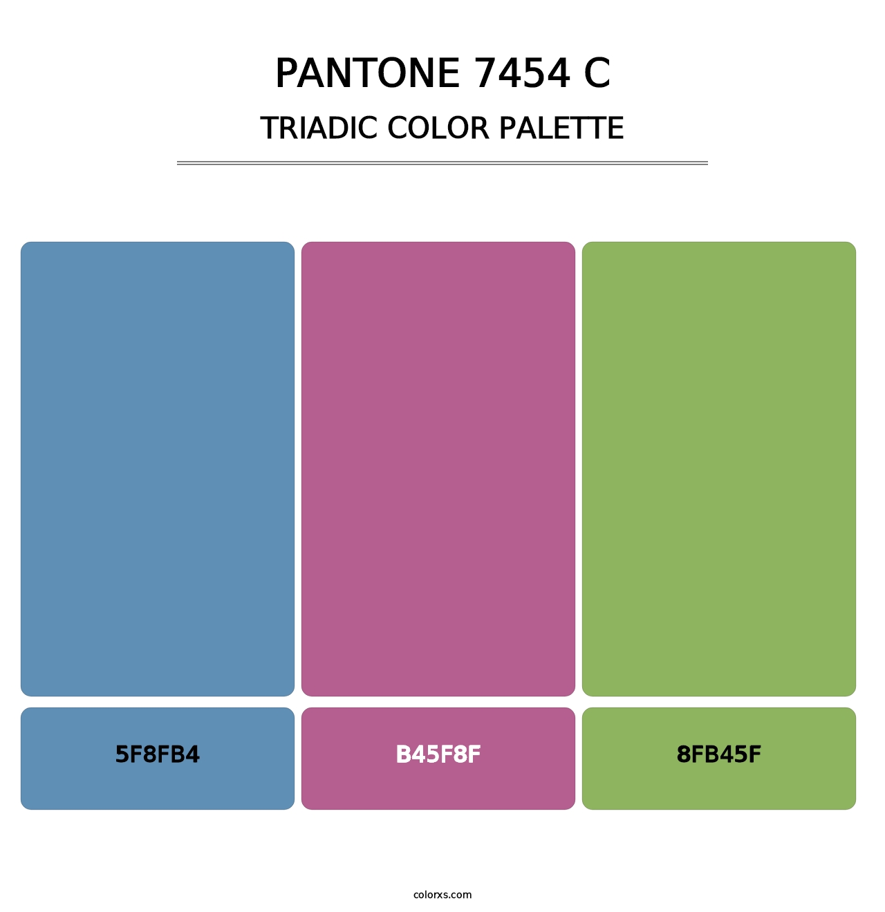 PANTONE 7454 C - Triadic Color Palette