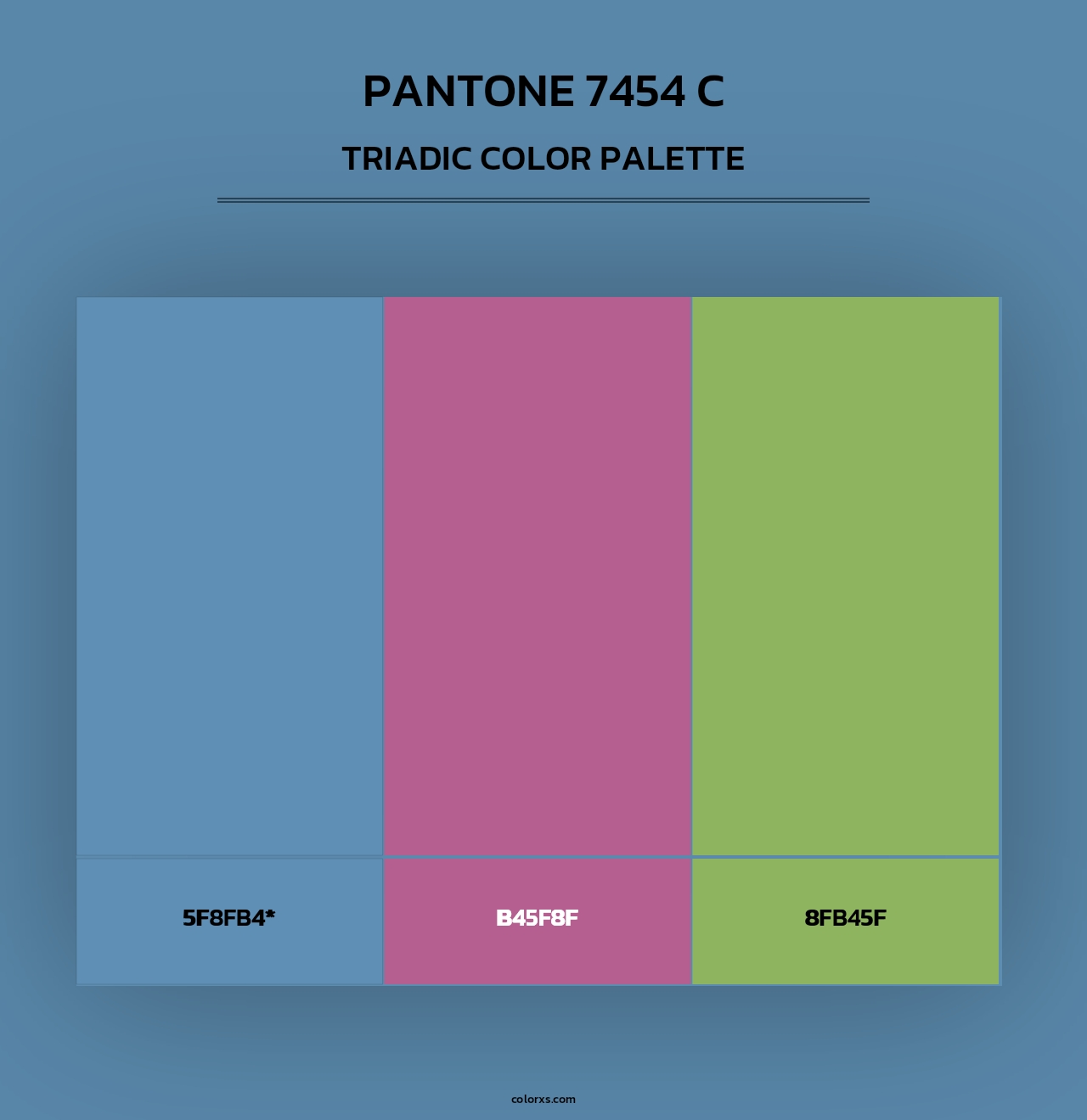 PANTONE 7454 C - Triadic Color Palette