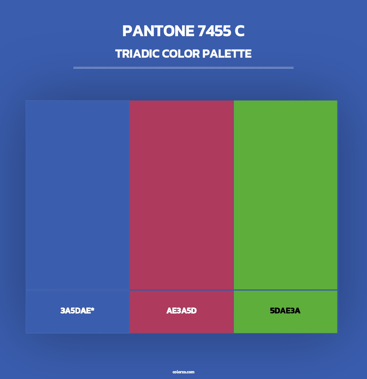 PANTONE 7455 C - Triadic Color Palette