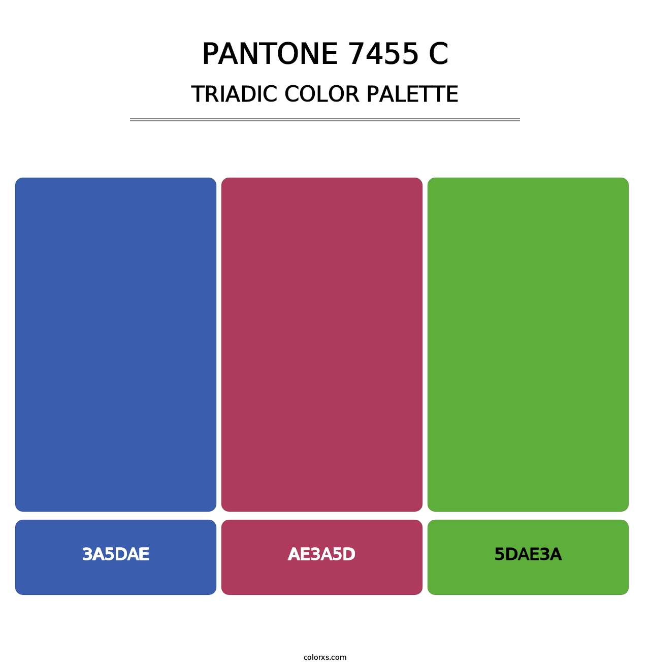 PANTONE 7455 C - Triadic Color Palette