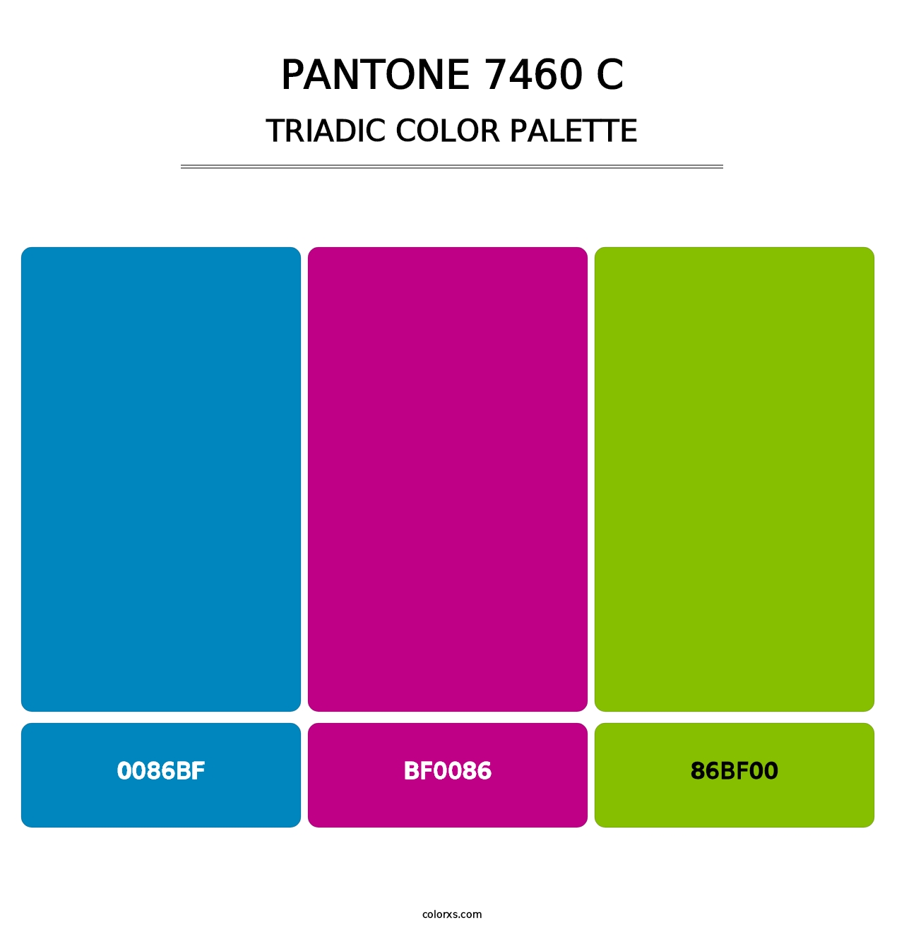 PANTONE 7460 C - Triadic Color Palette