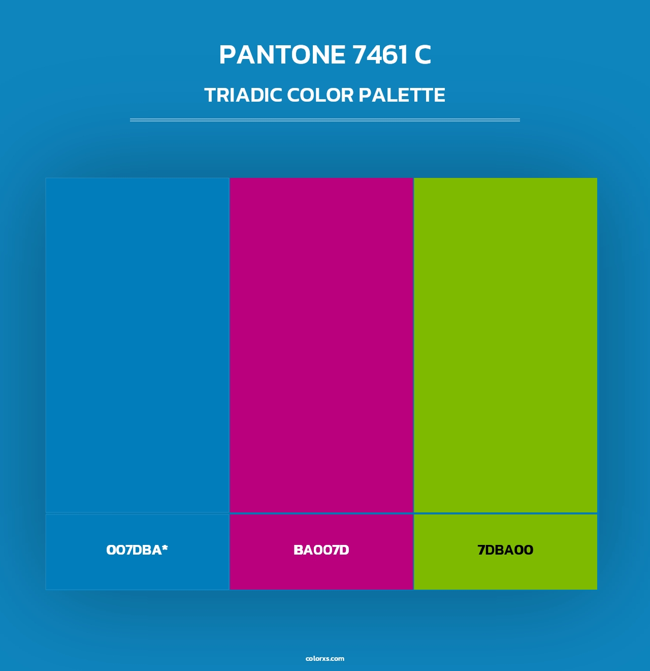 PANTONE 7461 C - Triadic Color Palette