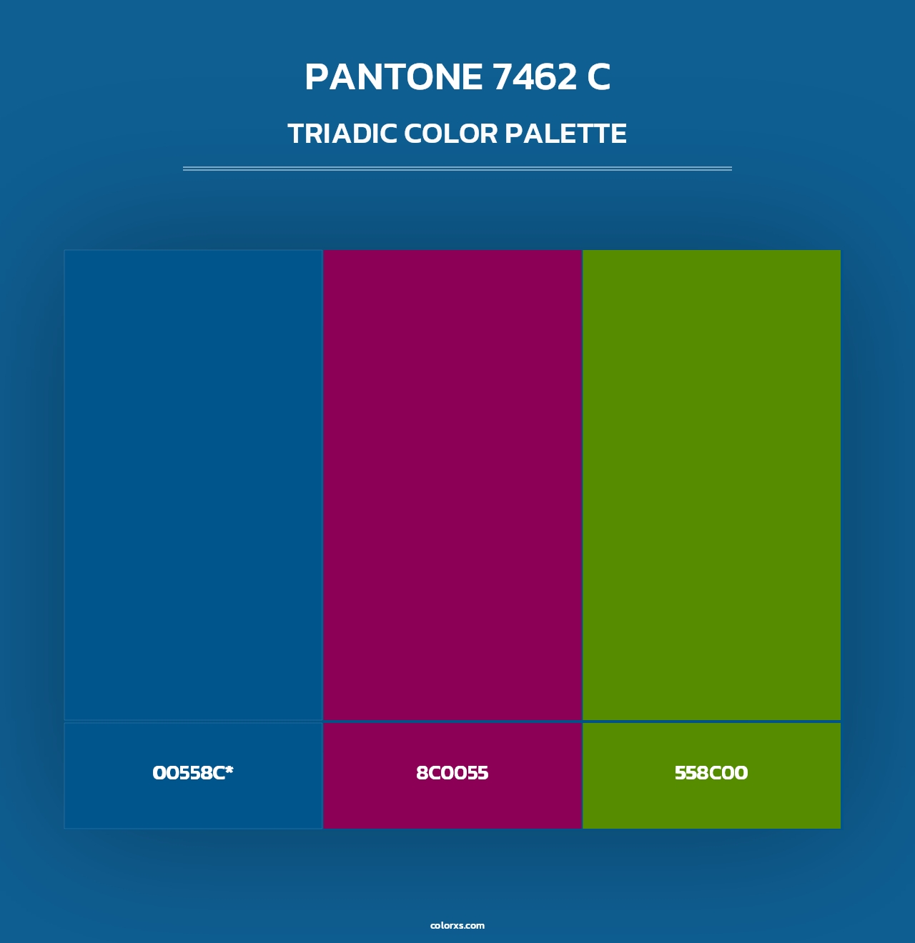 PANTONE 7462 C - Triadic Color Palette