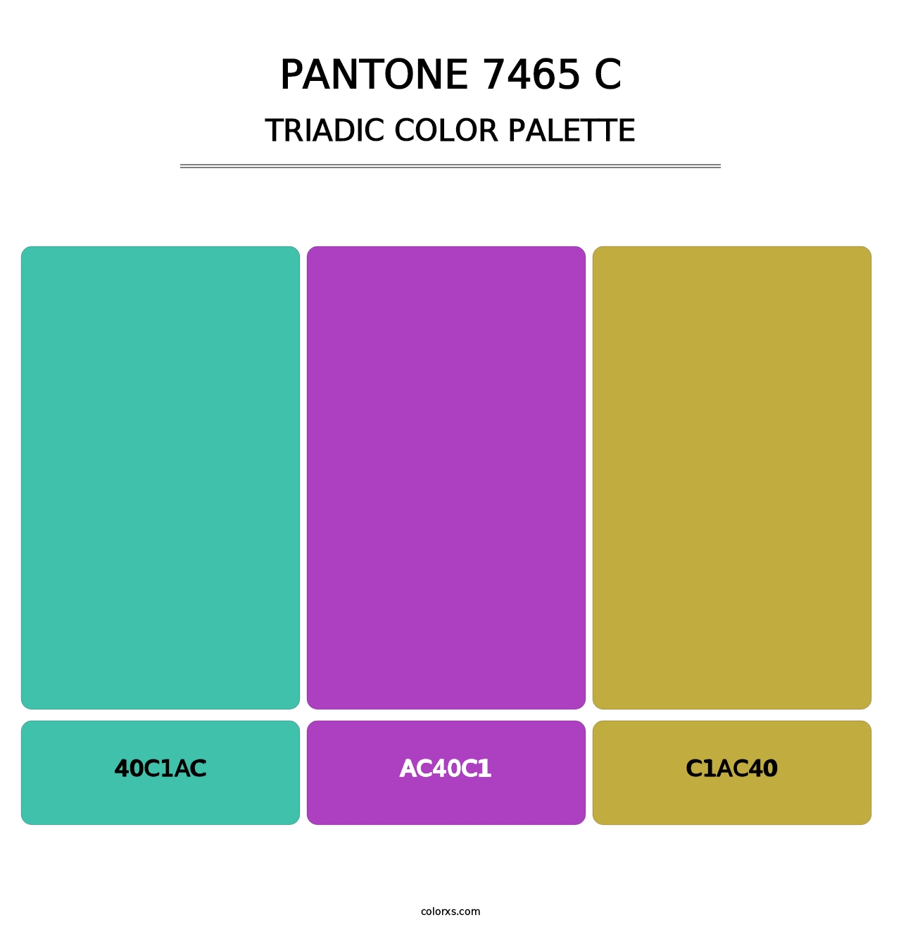 PANTONE 7465 C - Triadic Color Palette