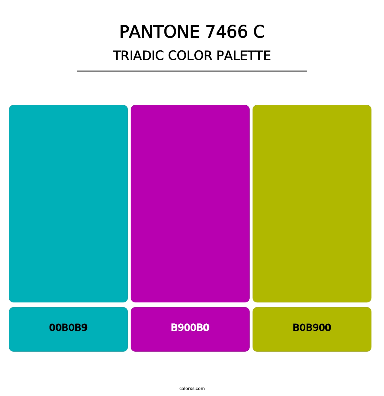 PANTONE 7466 C - Triadic Color Palette