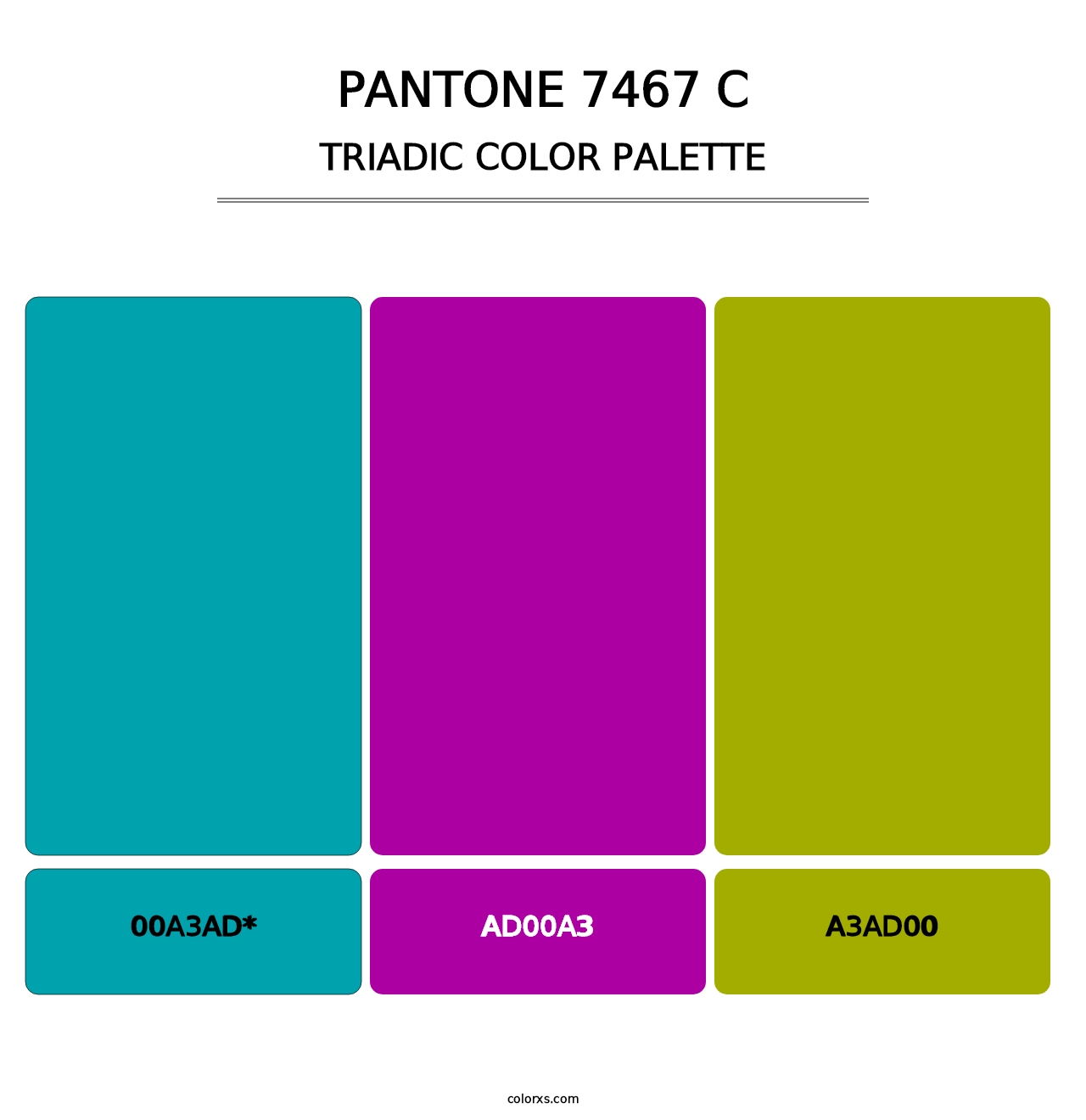 PANTONE 7467 C - Triadic Color Palette