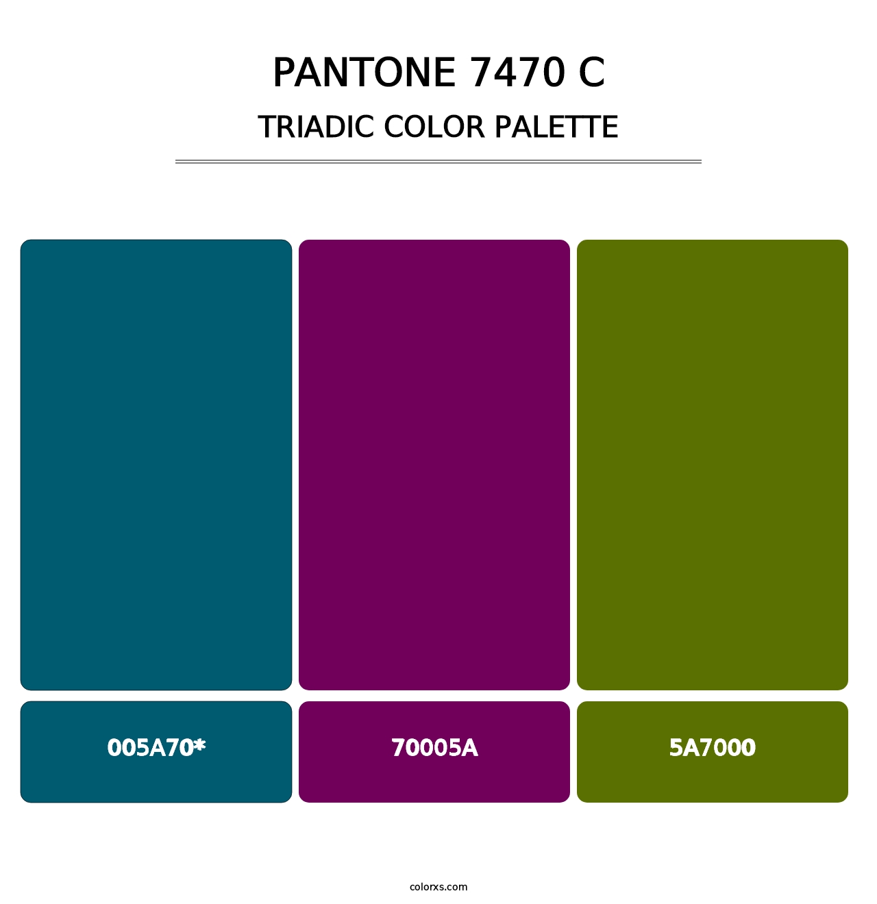 PANTONE 7470 C - Triadic Color Palette