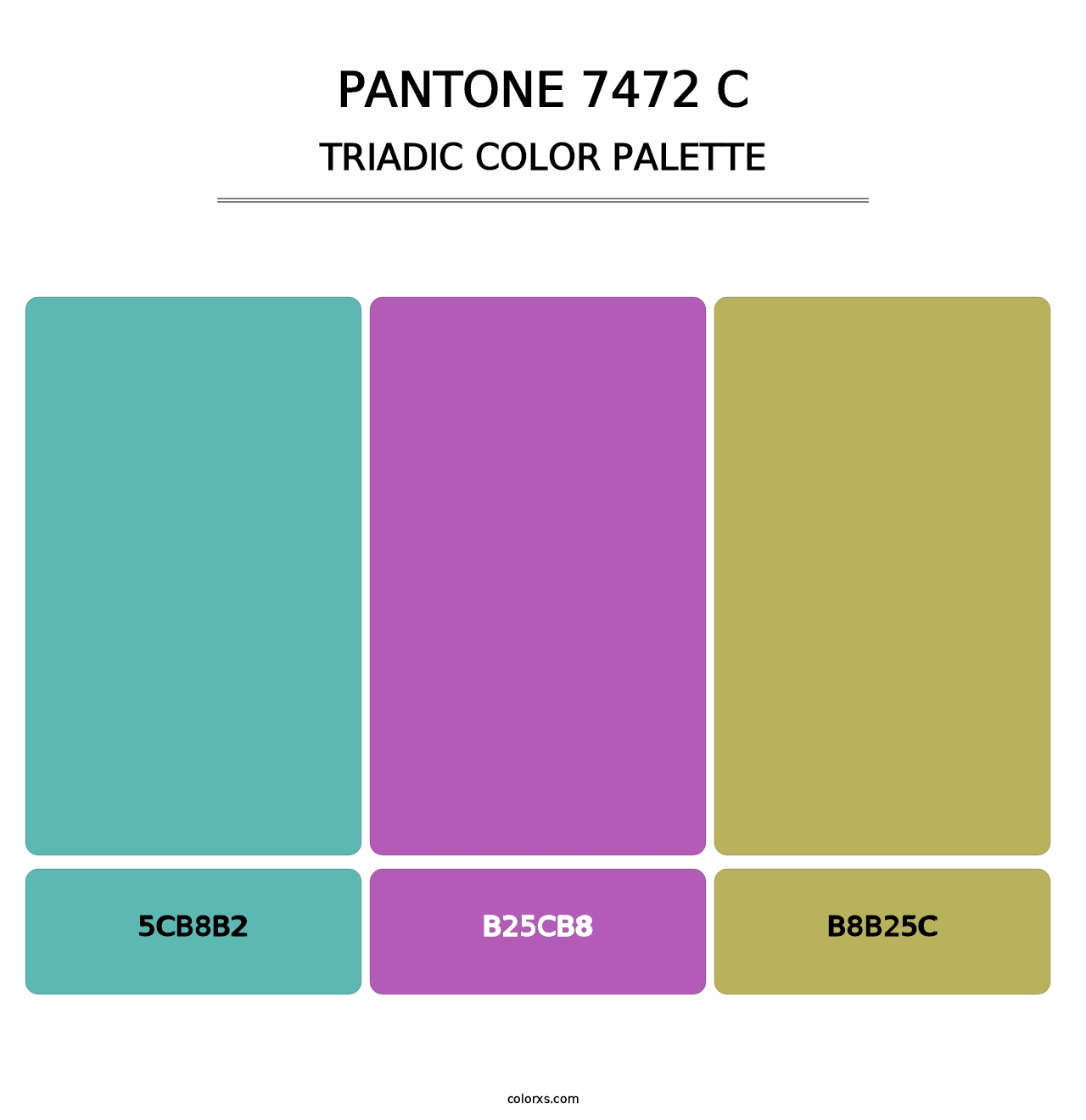 PANTONE 7472 C - Triadic Color Palette