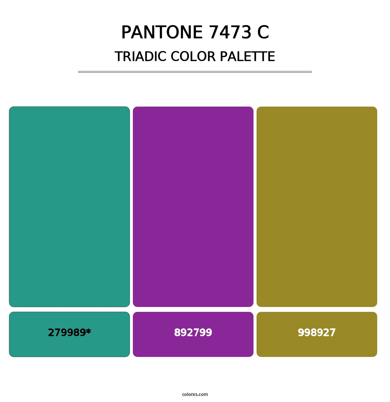 PANTONE 7473 C - Triadic Color Palette