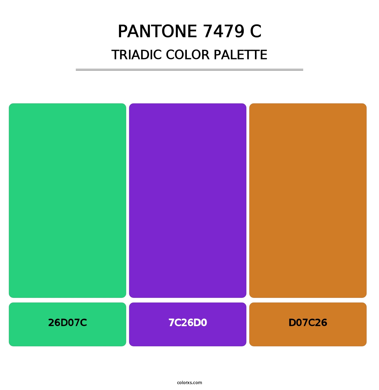 PANTONE 7479 C - Triadic Color Palette
