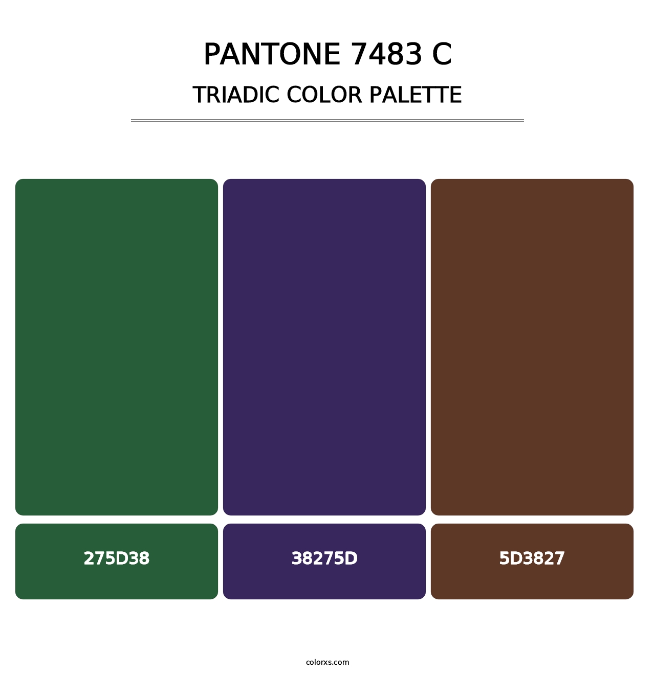 PANTONE 7483 C - Triadic Color Palette