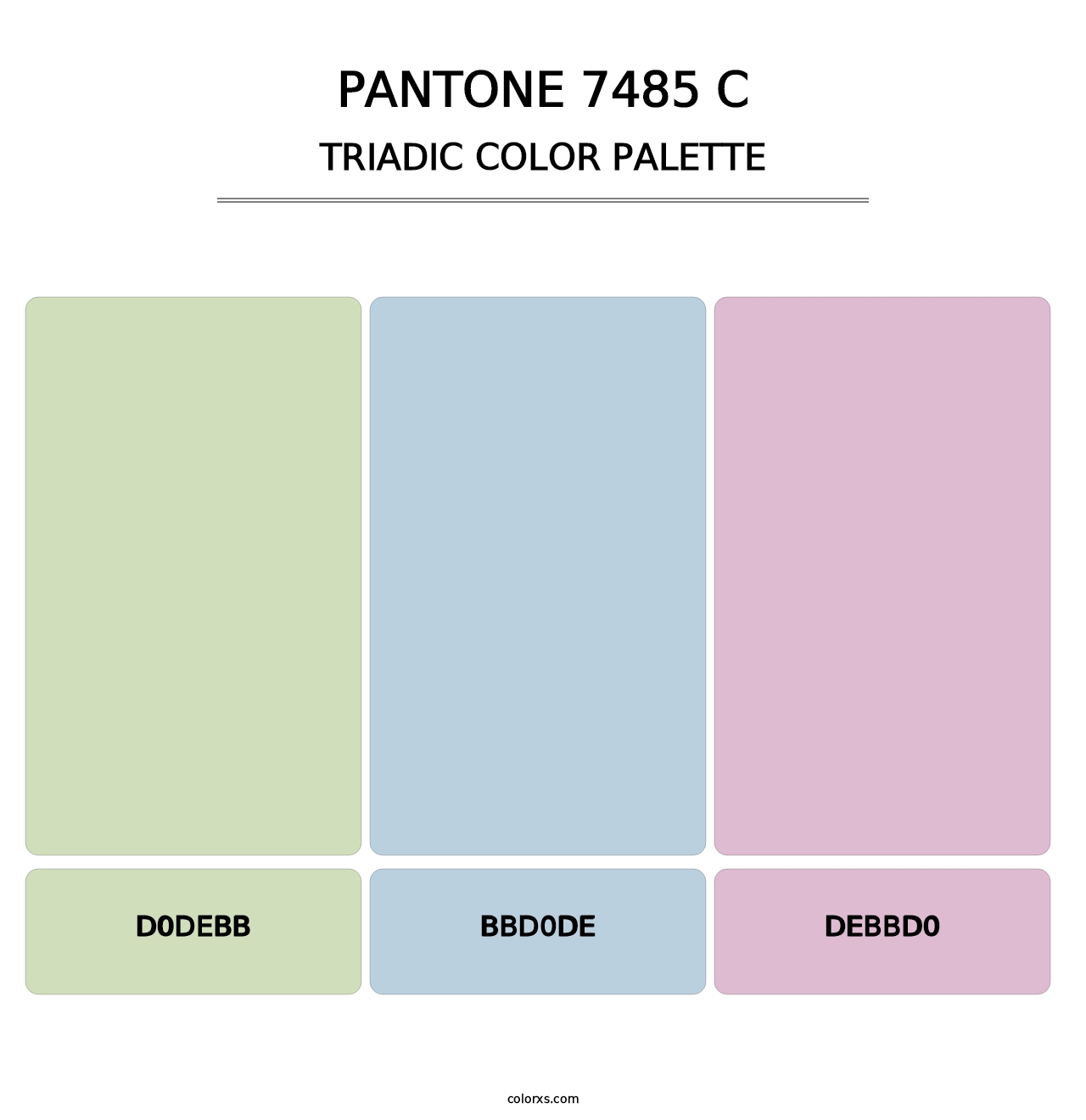 PANTONE 7485 C - Triadic Color Palette