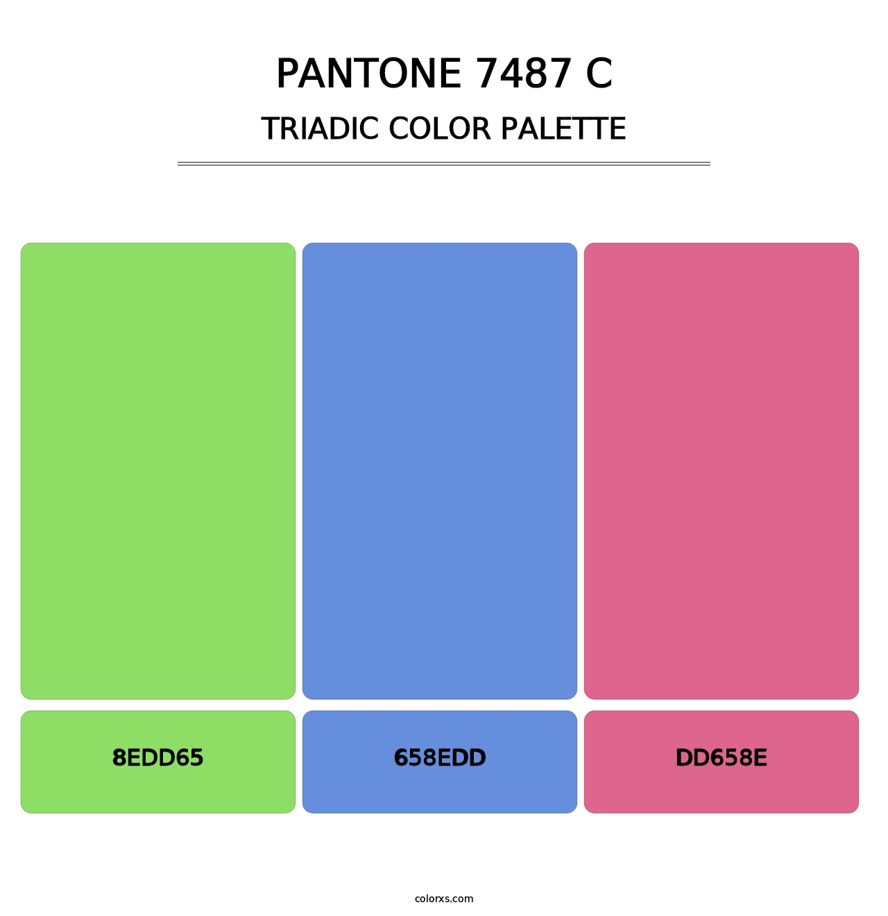 PANTONE 7487 C - Triadic Color Palette