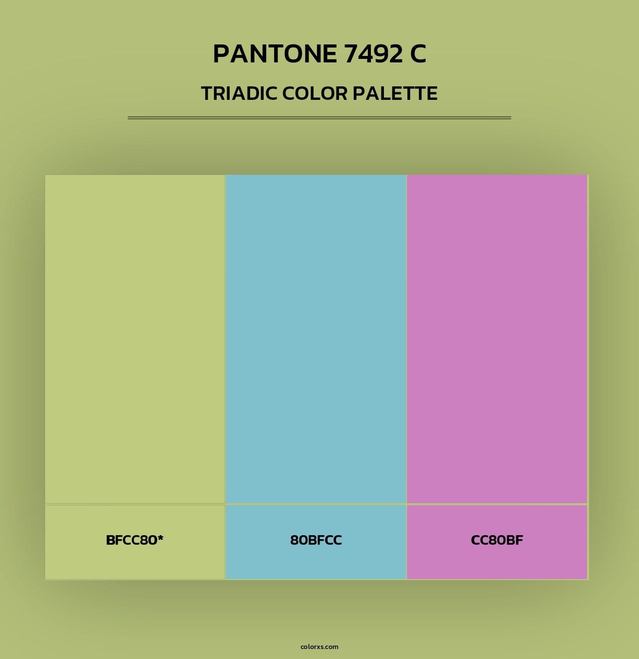 PANTONE 7492 C - Triadic Color Palette