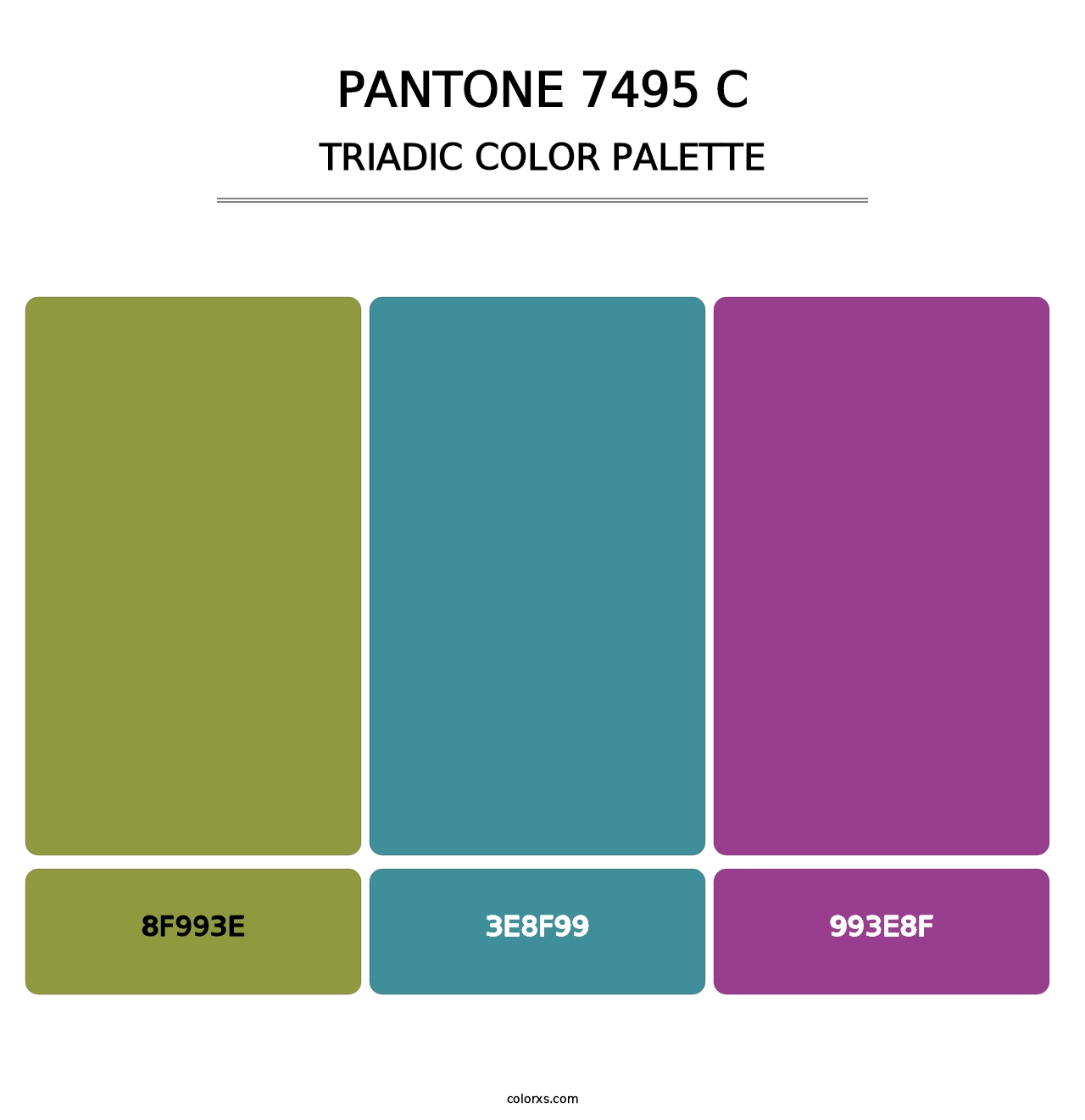 PANTONE 7495 C - Triadic Color Palette