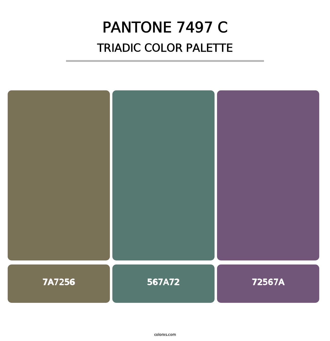 PANTONE 7497 C - Triadic Color Palette