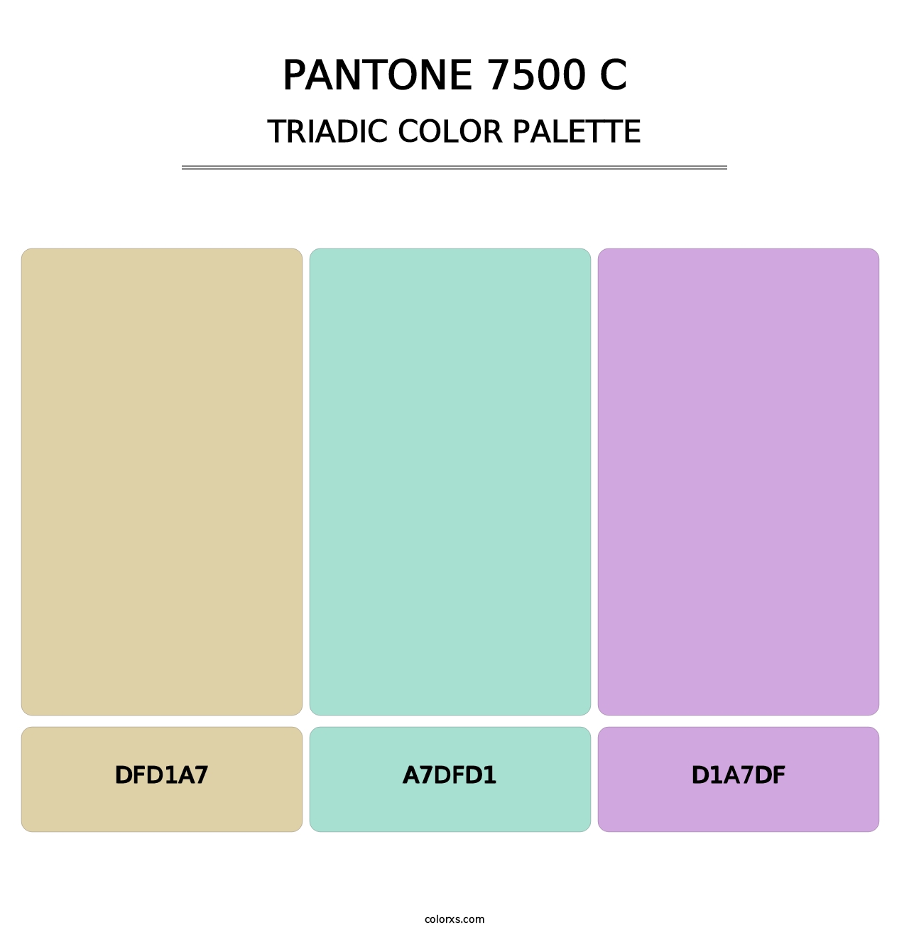PANTONE 7500 C - Triadic Color Palette
