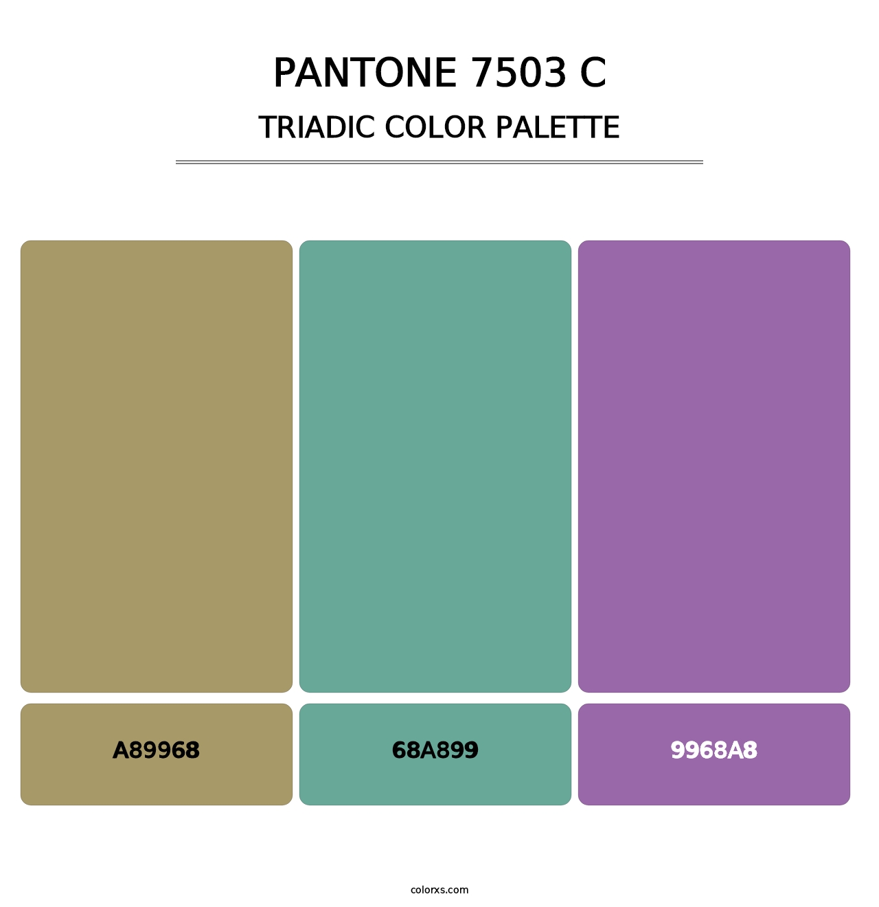 PANTONE 7503 C - Triadic Color Palette