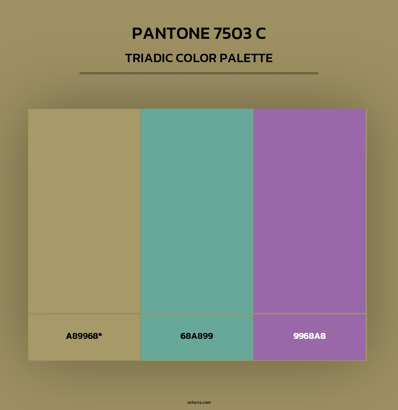 PANTONE 7503 C - Triadic Color Palette