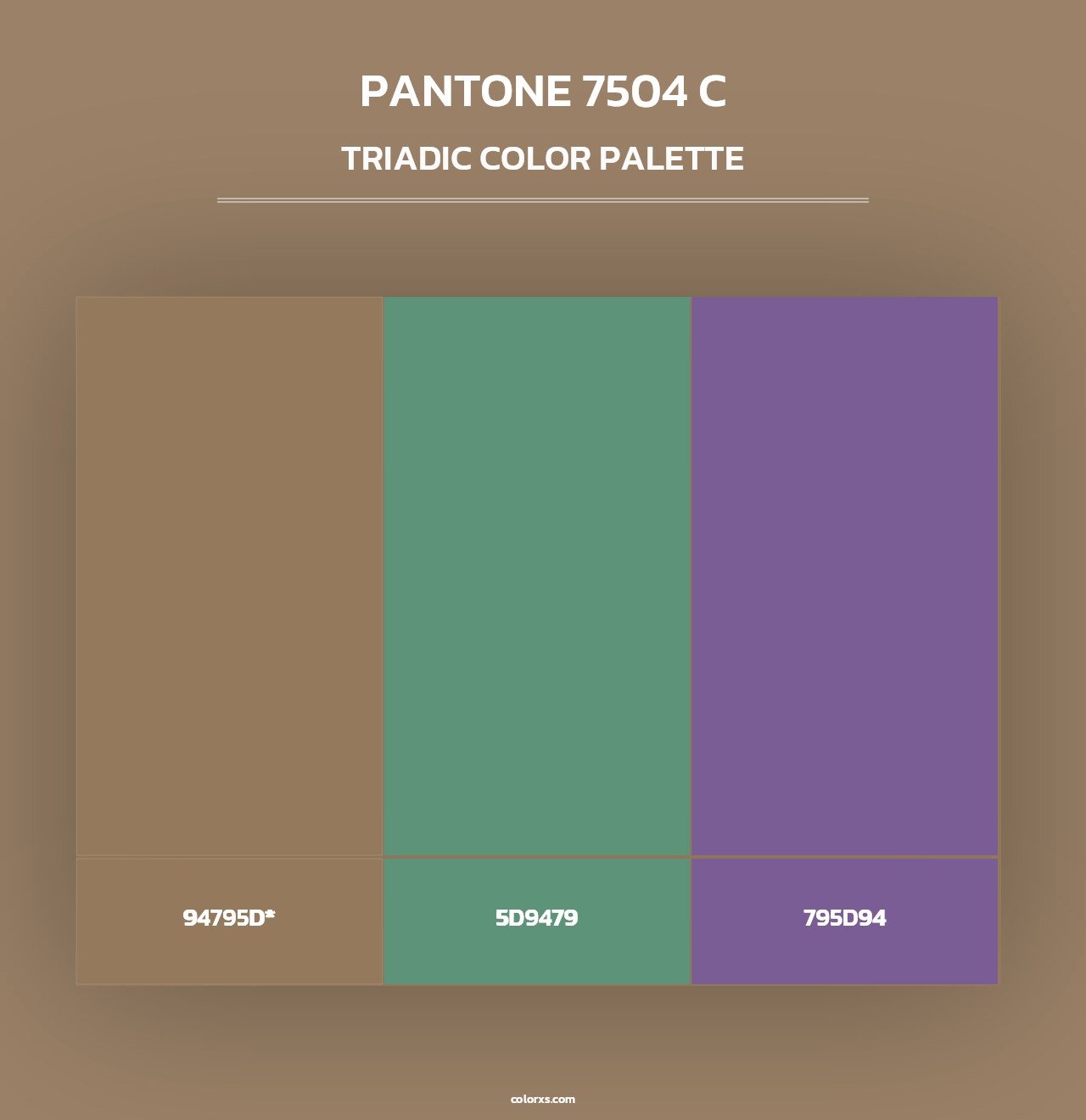 PANTONE 7504 C - Triadic Color Palette