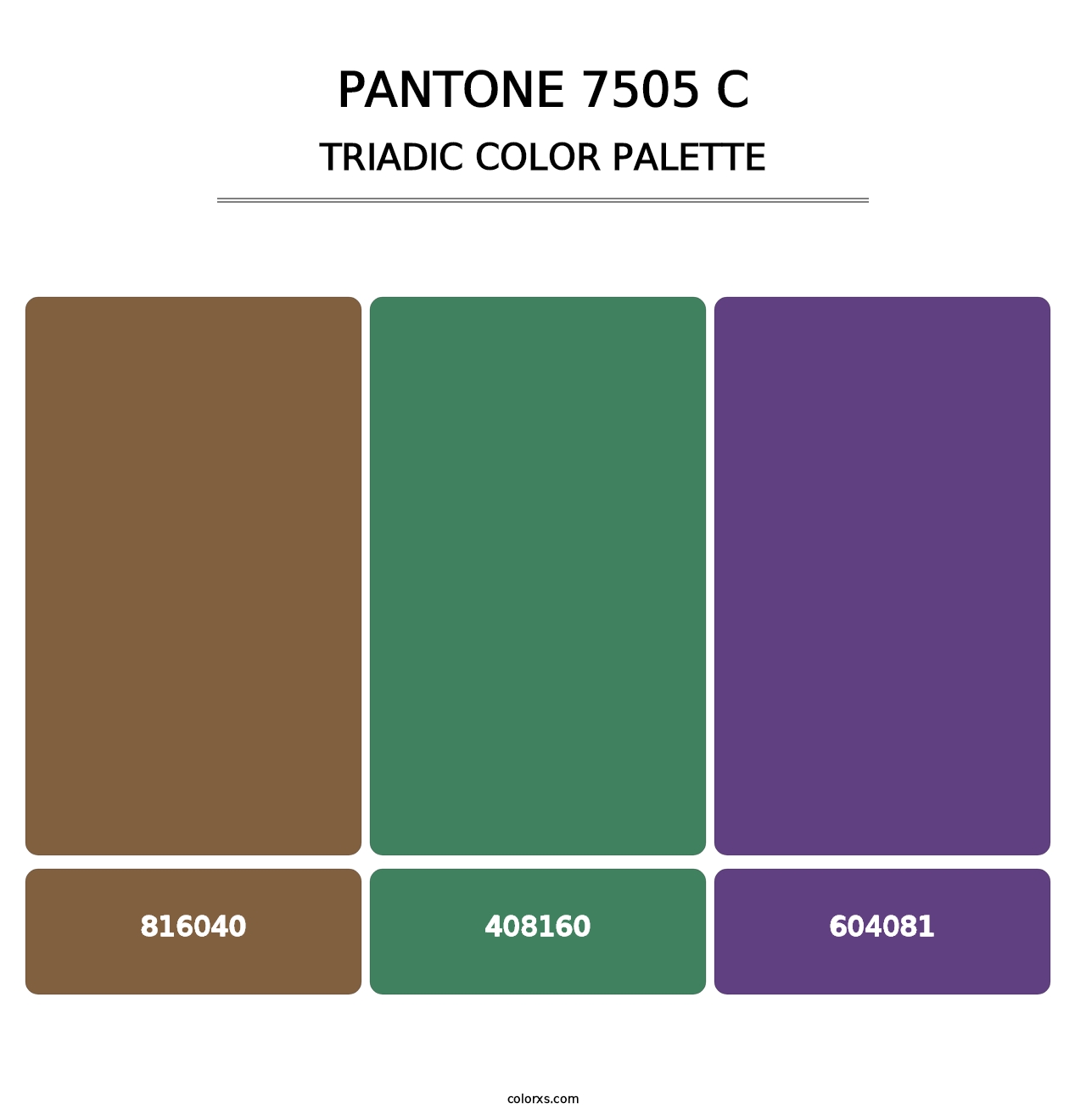 PANTONE 7505 C - Triadic Color Palette