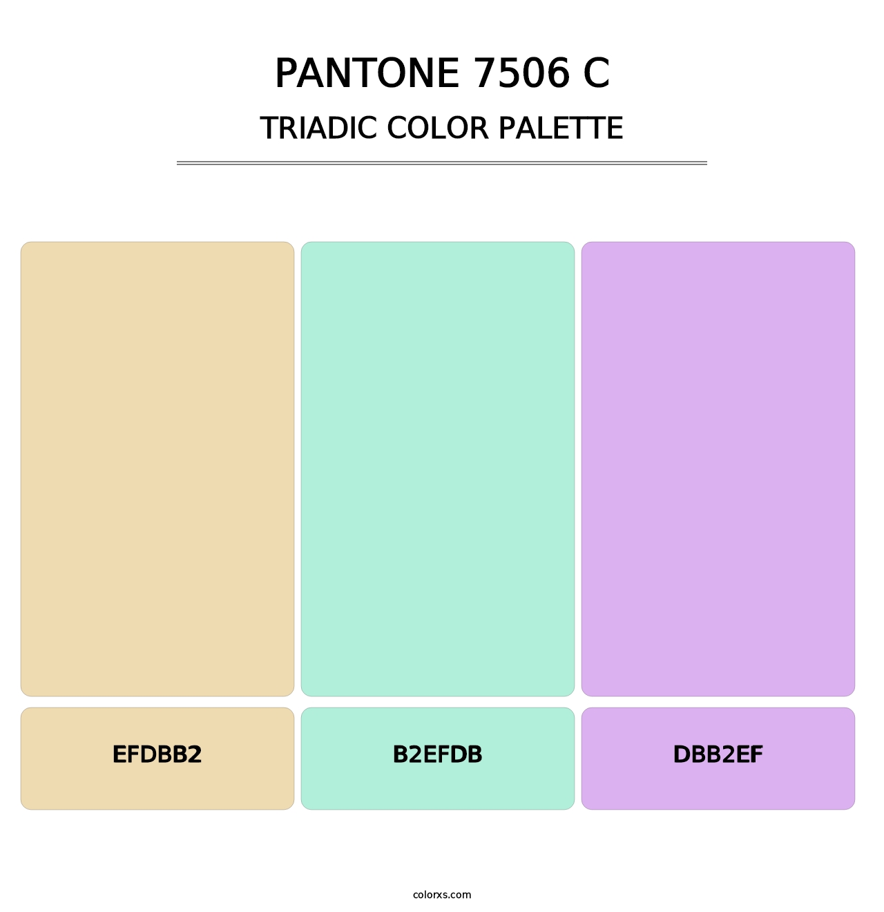 PANTONE 7506 C - Triadic Color Palette